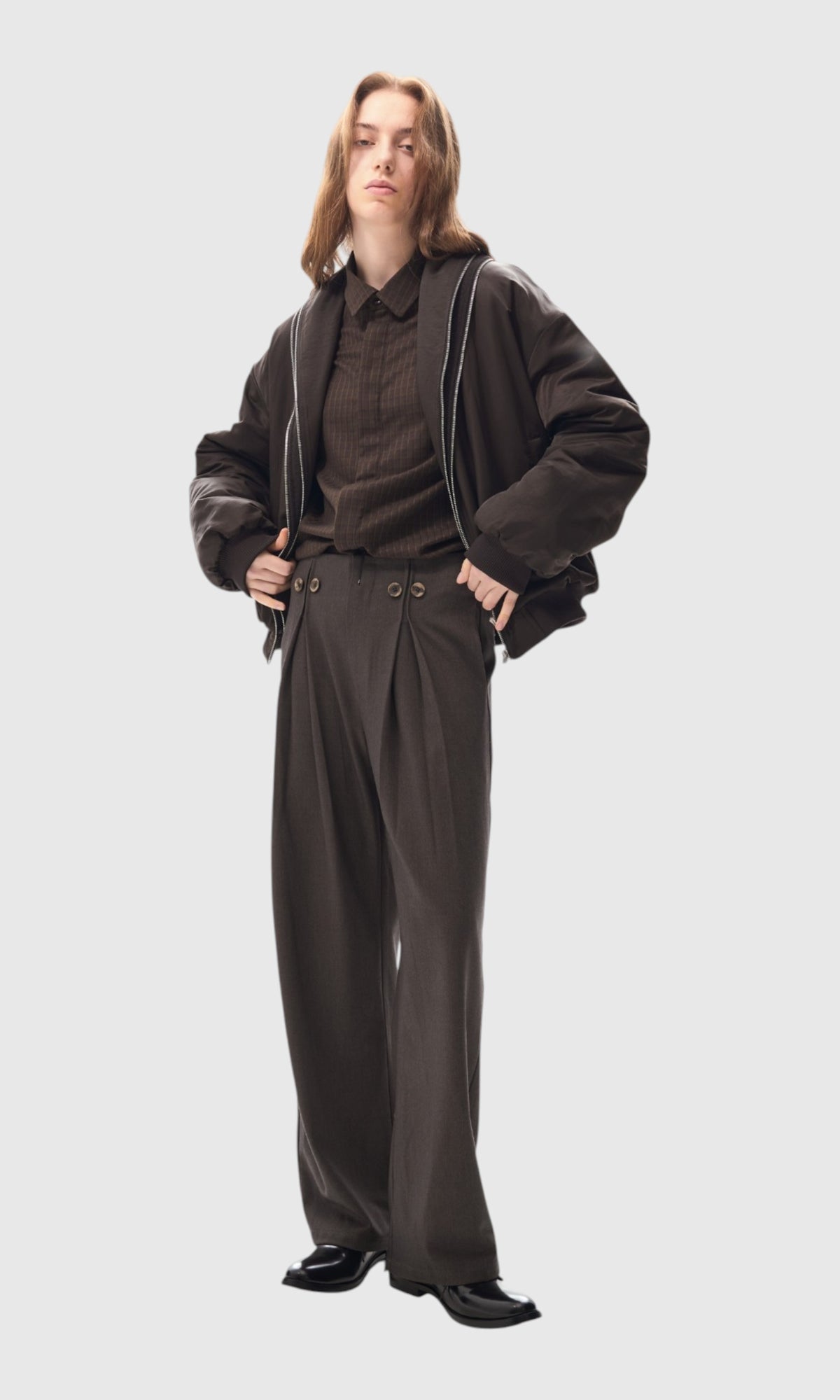 Slight Vogue Brown Zip Bomber — product image 5