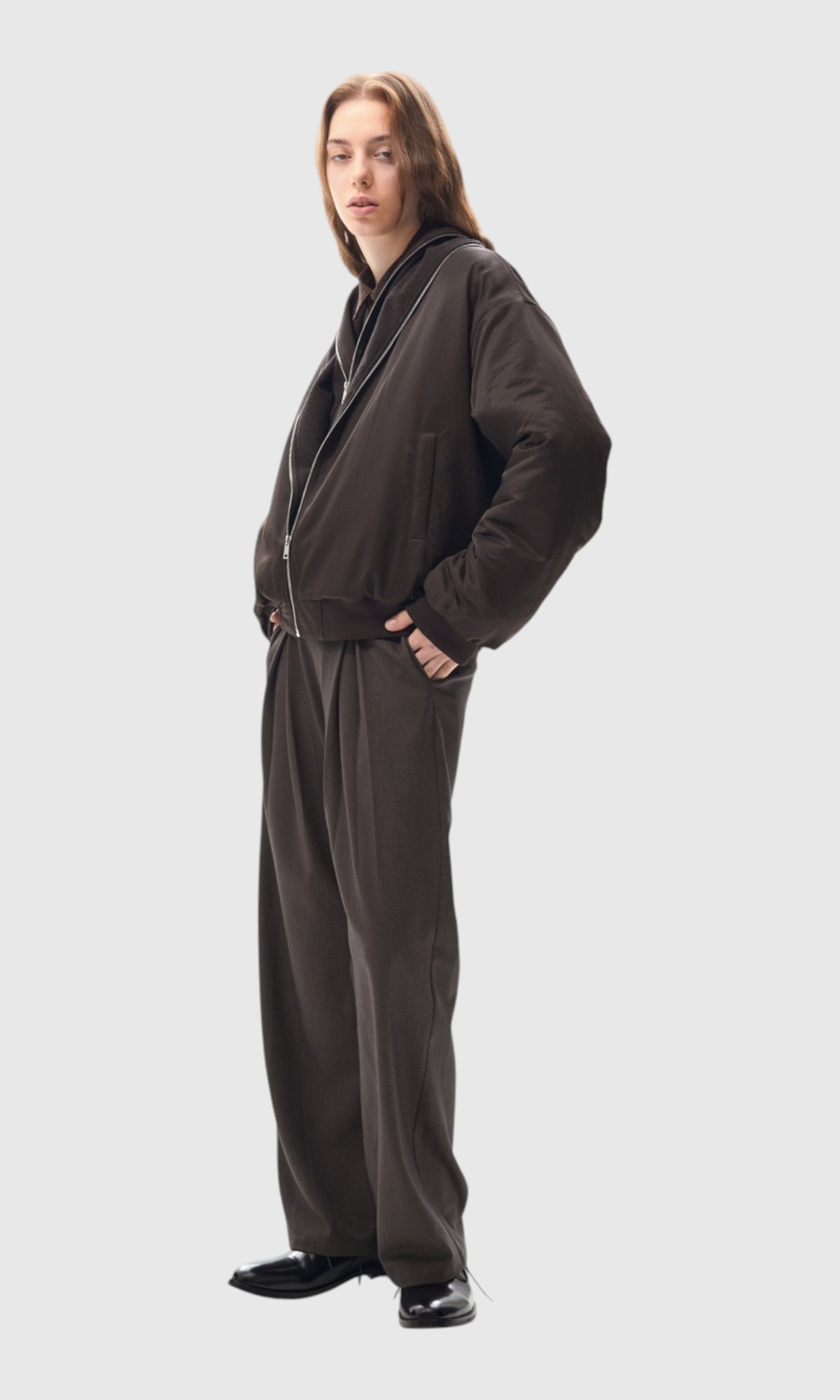 Slight Vogue Brown Zip Bomber — product image 6