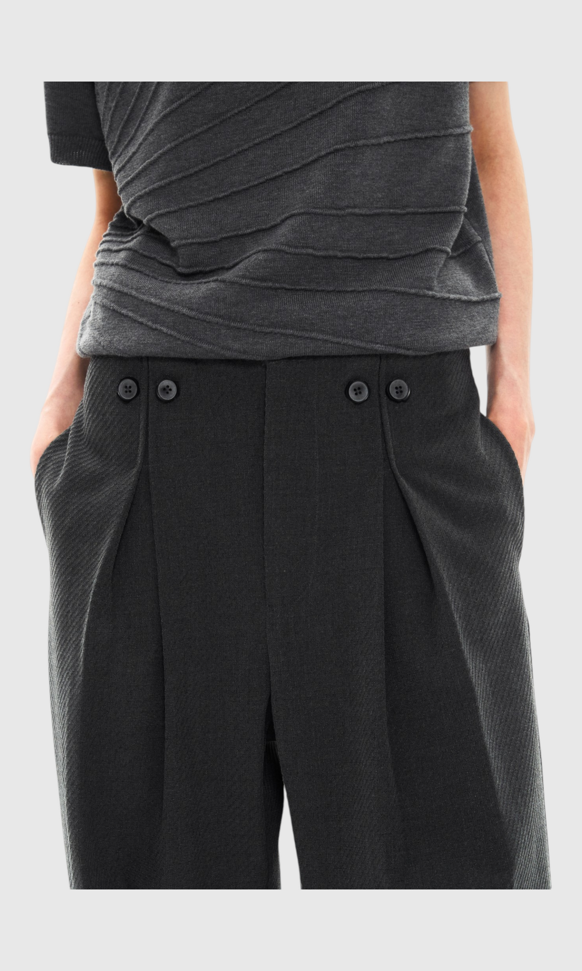 Slight Vogue Pleated Wool Trousers — product image 2