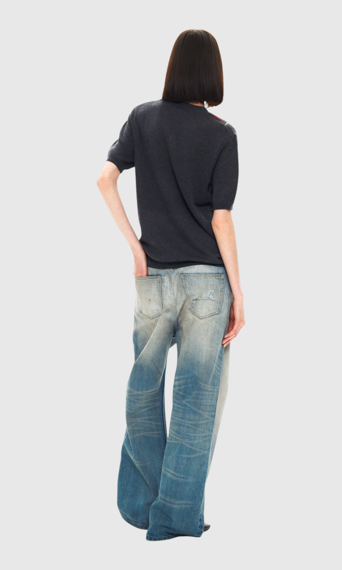 Slight Vogue Distressed Straight Jeans — product image 4