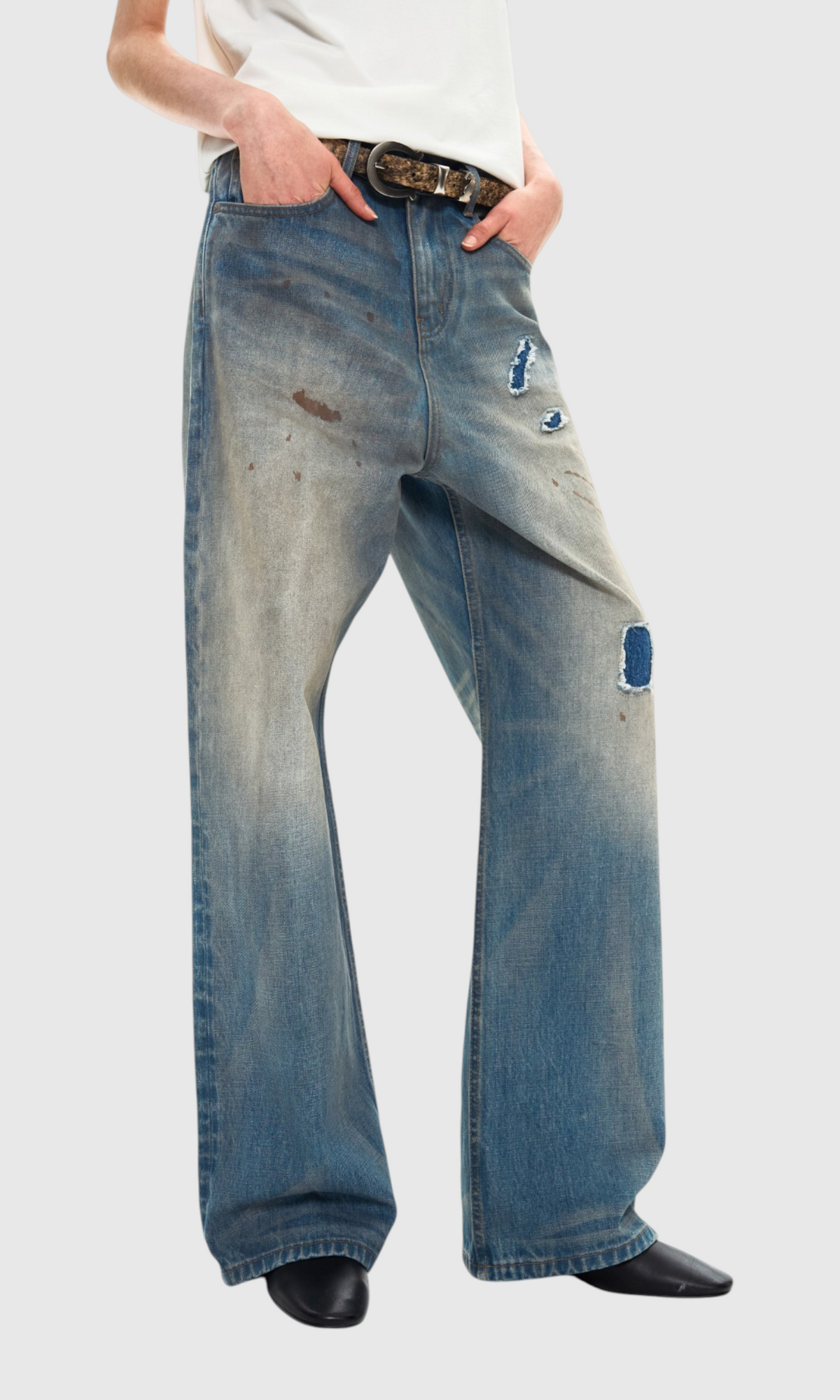 Slight Vogue Distressed Straight Jeans — product image 9