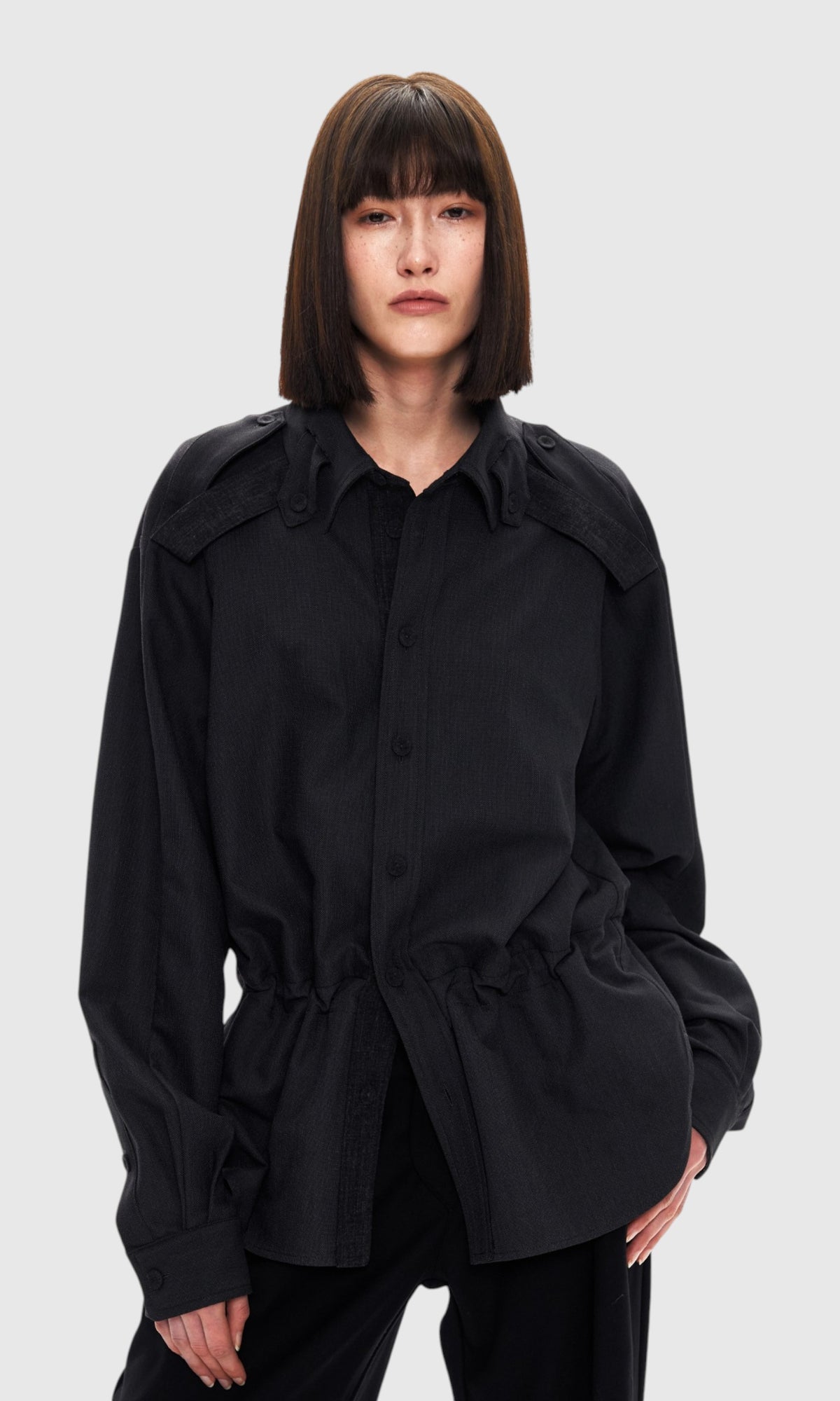 Slight Vogue Epaulette Wool Shirt — product image 4