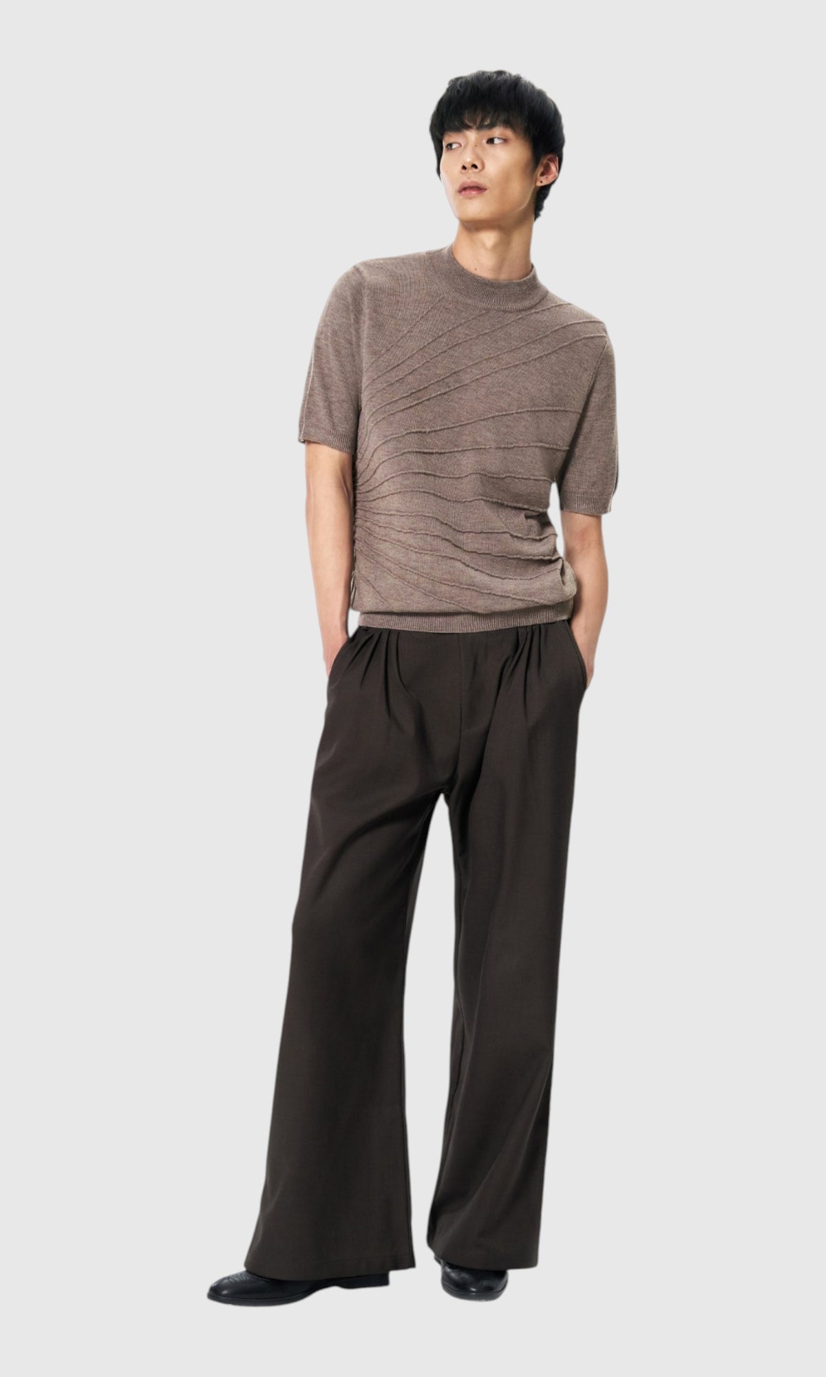 Slight Vogue Diagonal Seam Knit Tee — product image 4