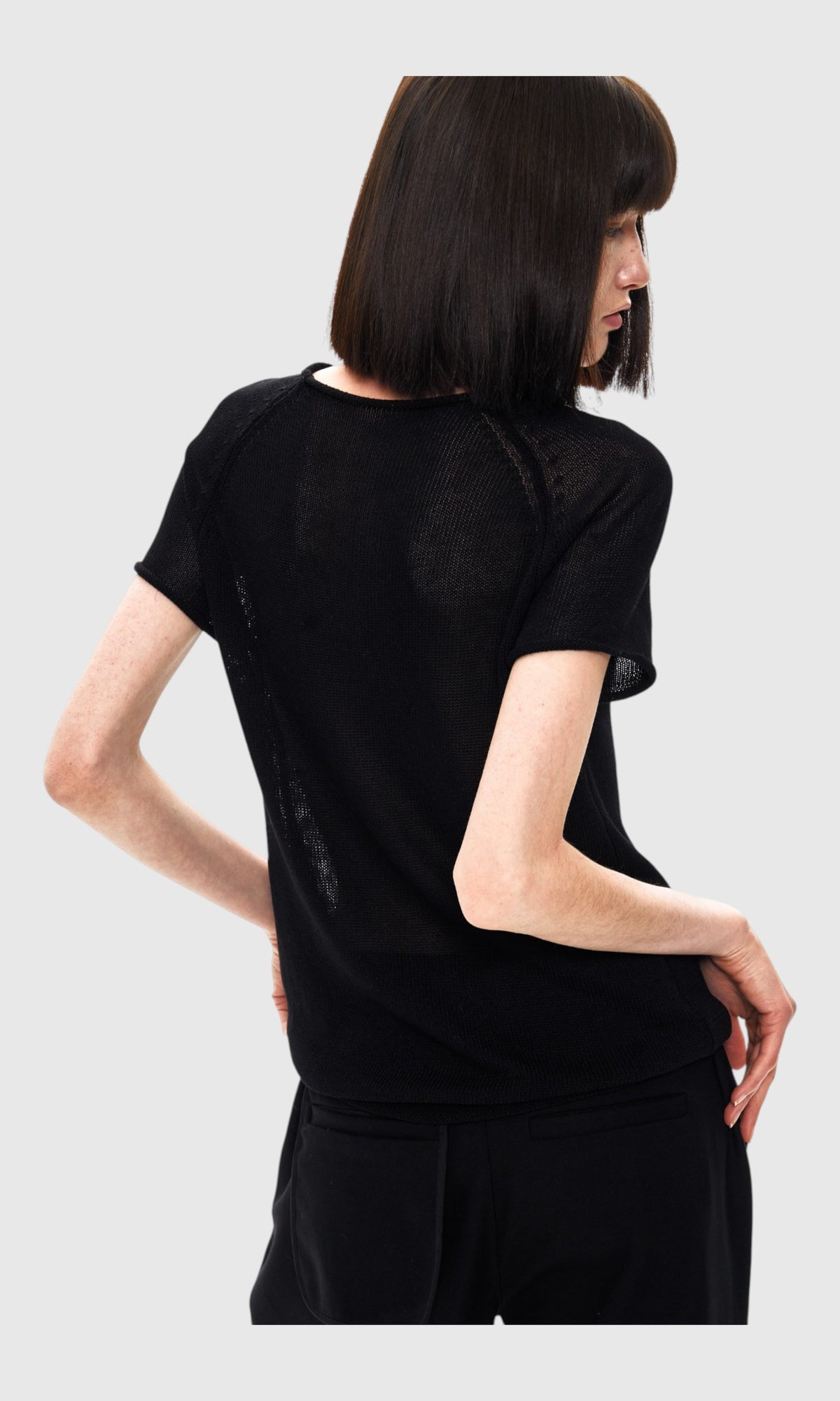 Slight Vogue Raw-Edge Knit Tee — product image 6