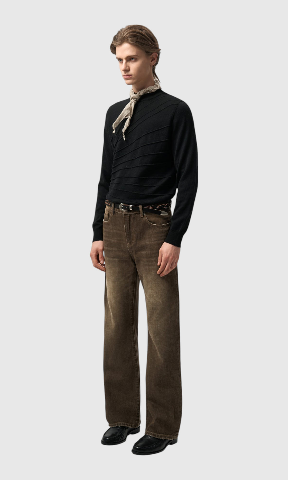 Slight Vogue Leather-Pocket Jeans — product image 1