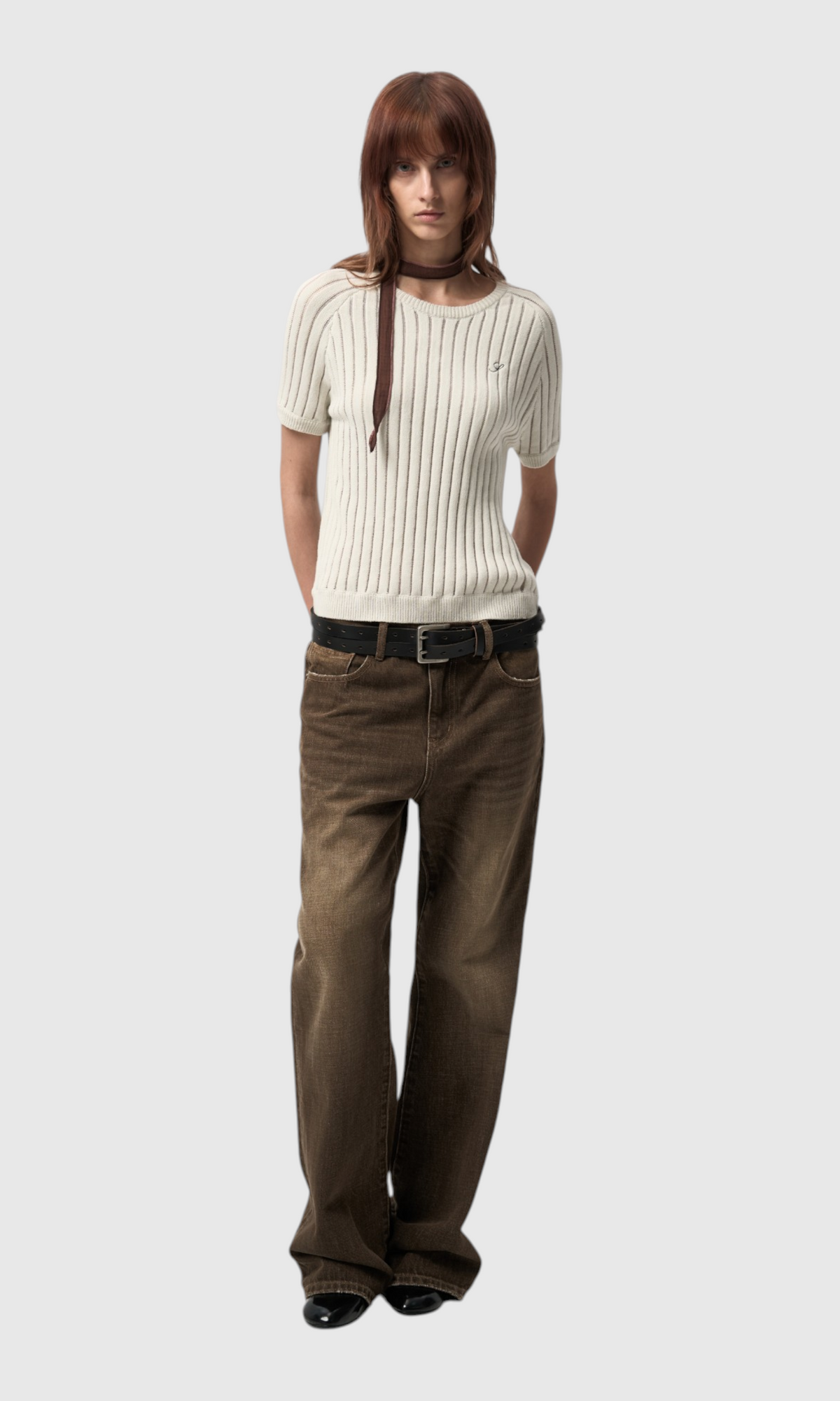 Slight Vogue Leather-Pocket Jeans — product image 9