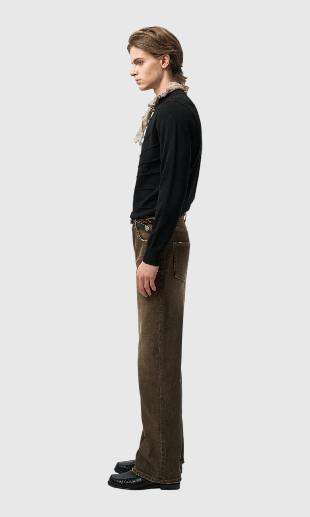 Slight Vogue Leather-Pocket Jeans — product image 7