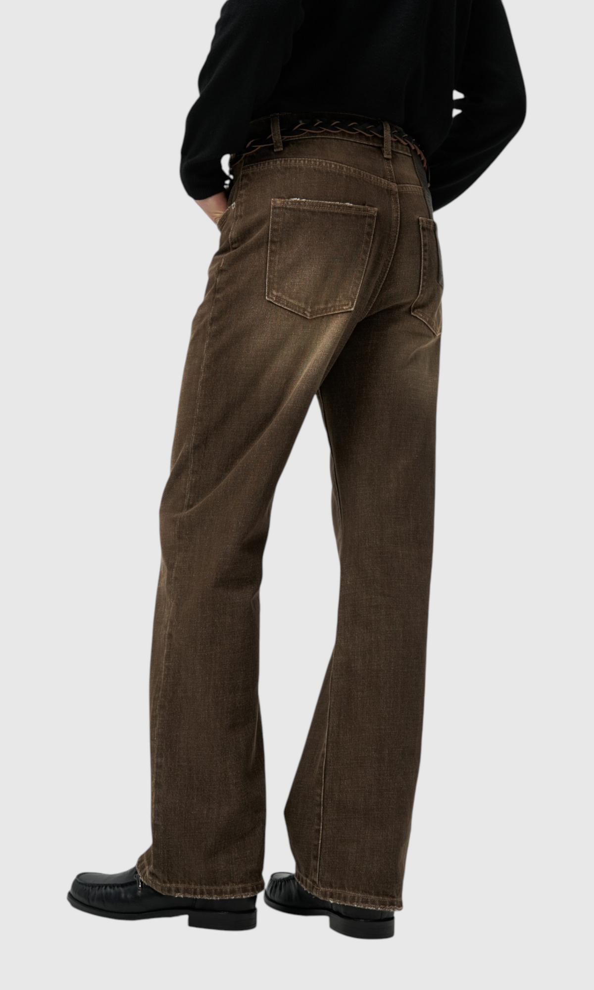 Slight Vogue Leather-Pocket Jeans — product image 4