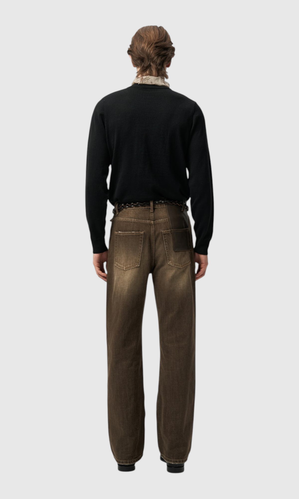 Slight Vogue Leather-Pocket Jeans — product image 8