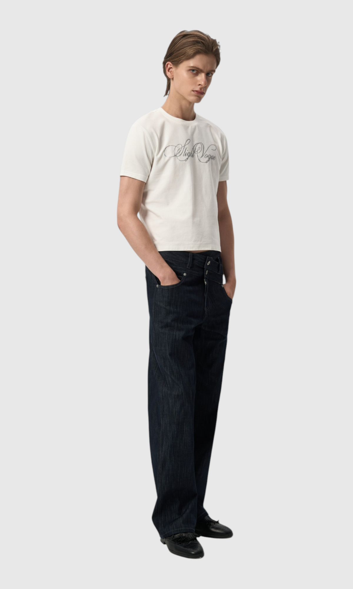 Slight Vogue Double-Waistband Jeans — product image 7