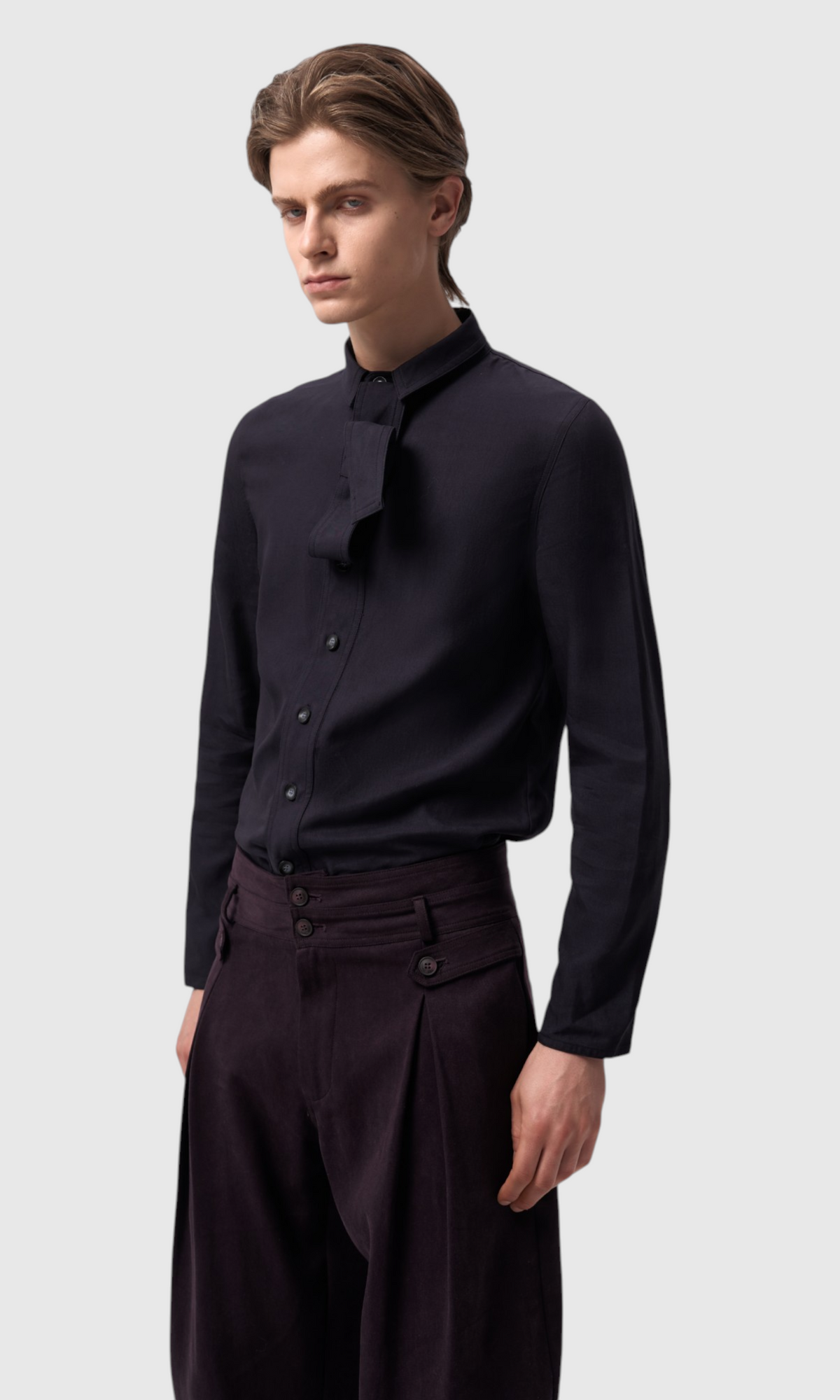 Slight Vogue Tie-Neck Tencel Shirt — product image 8