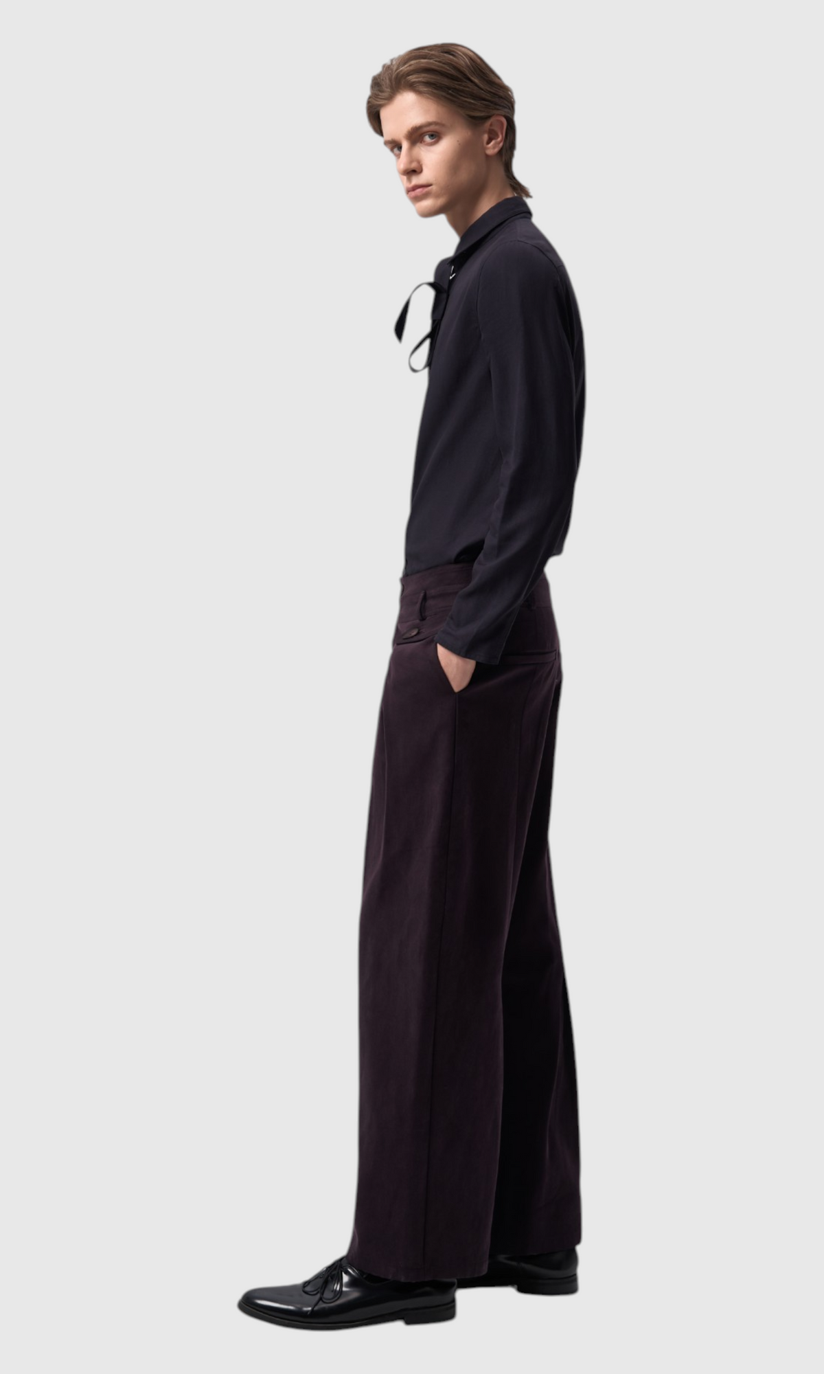 Slight Vogue Tie-Neck Tencel Shirt — product image 5