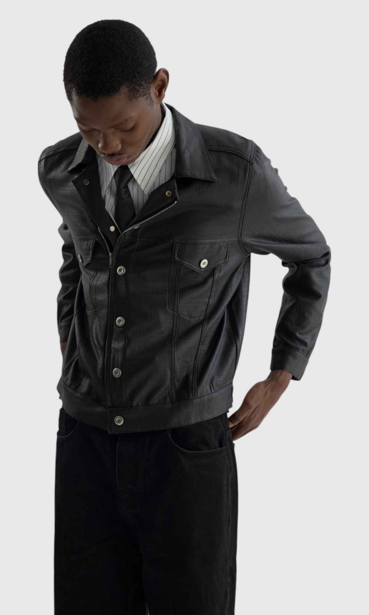 Slight Vogue Leather Utility Jacket — product image 6