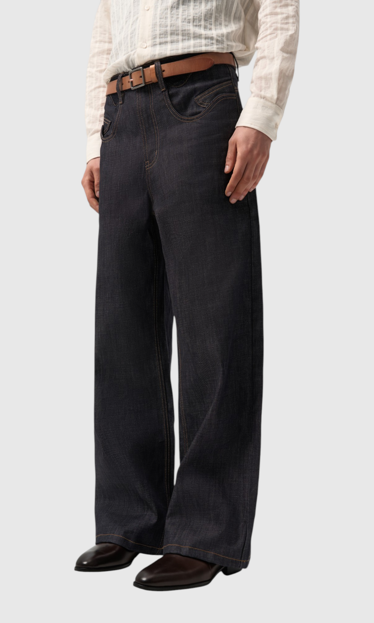 Slight Vogue Asymmetric-Pocket Jeans — product image 3