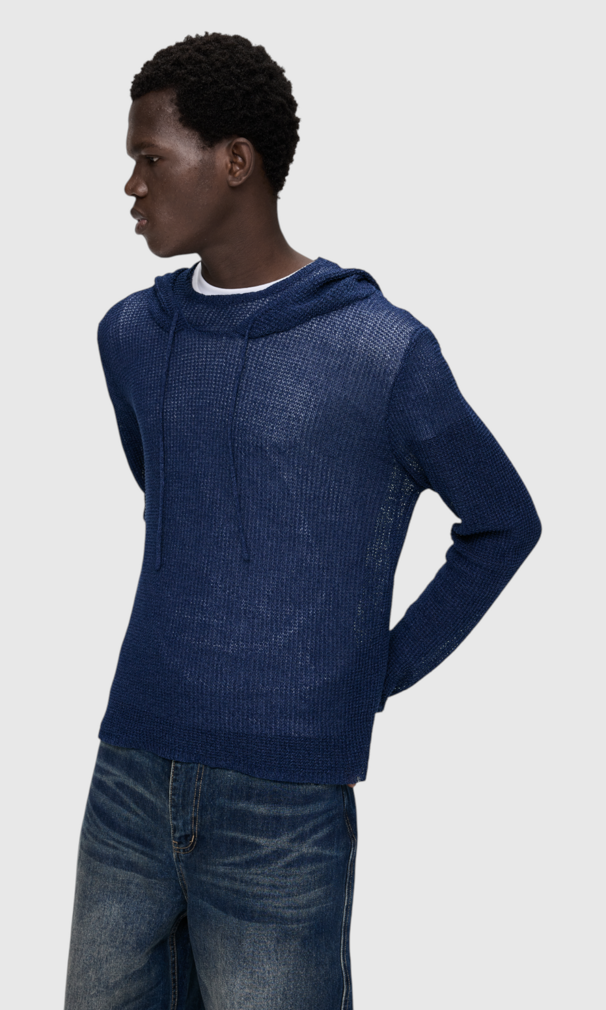 Slight Vogue Indigo Knit Hoodie — product image 4