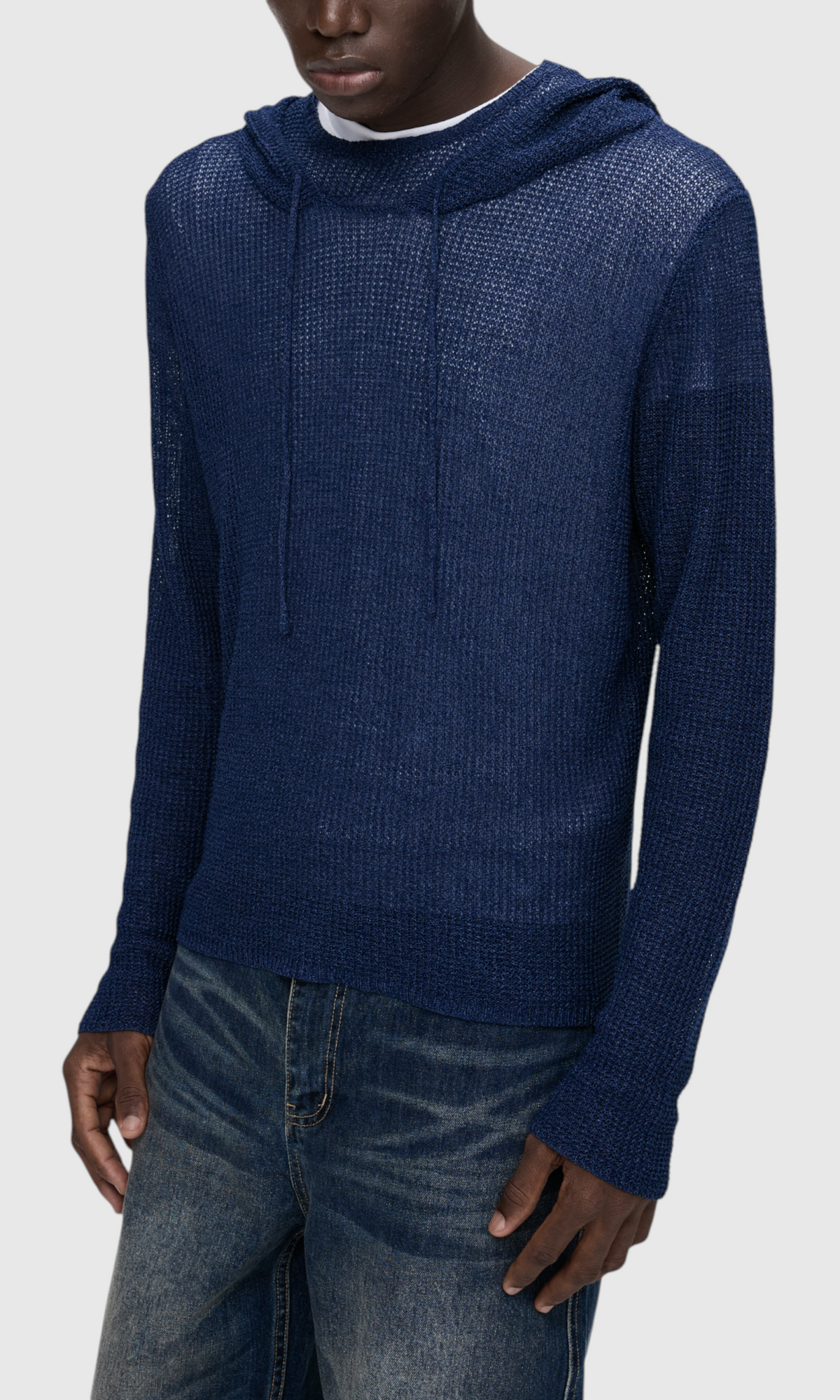 Slight Vogue Indigo Knit Hoodie — product image 6
