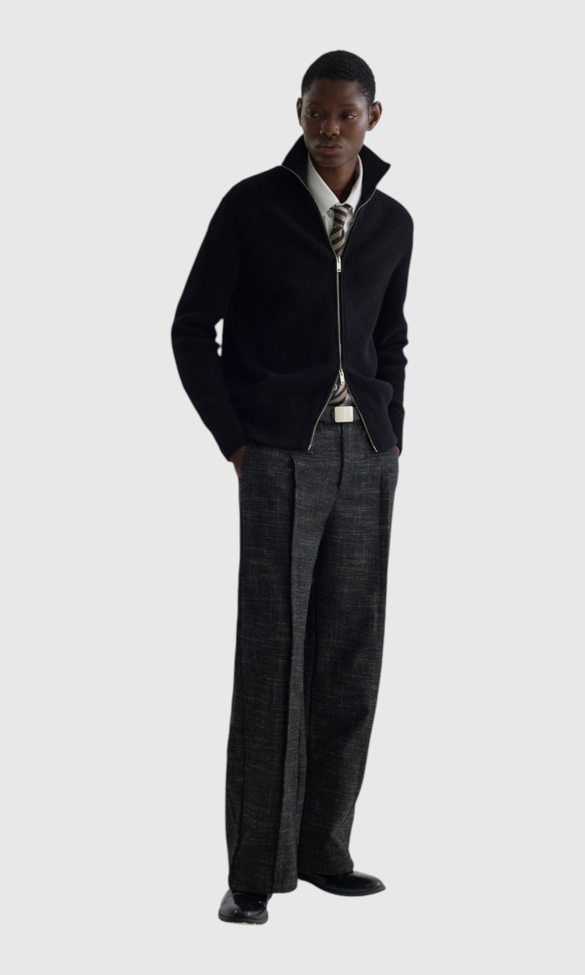 Slight Vogue Charcoal Wide-Leg Trousers — product image 3