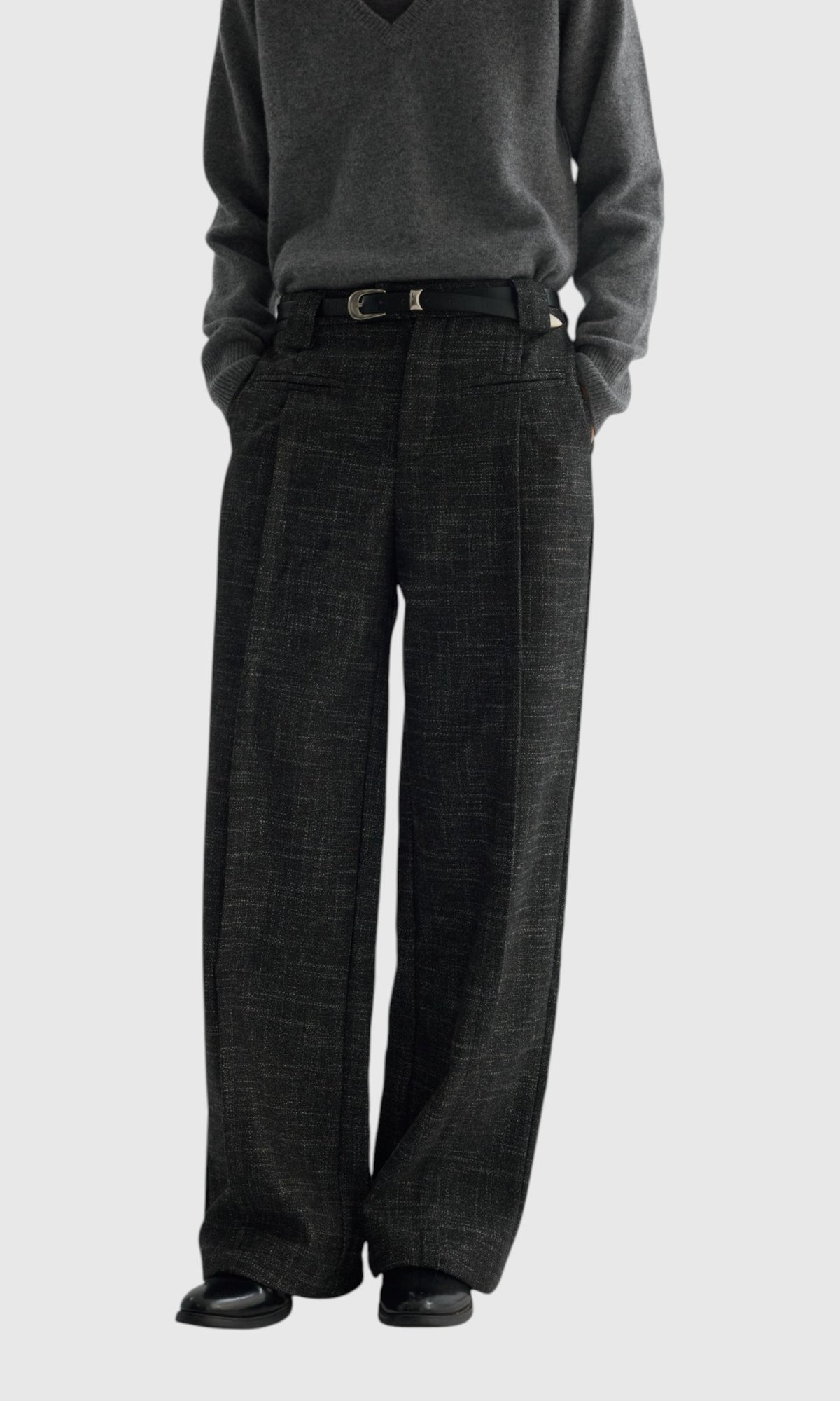 Slight Vogue Charcoal Wide-Leg Trousers — product image 8