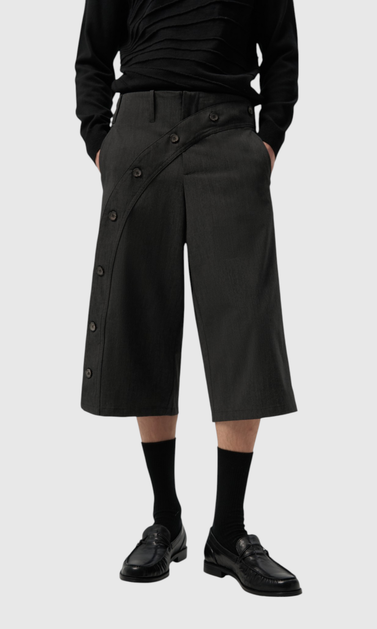 Slight Vogue Asymmetric Tailored Shorts — product image 4