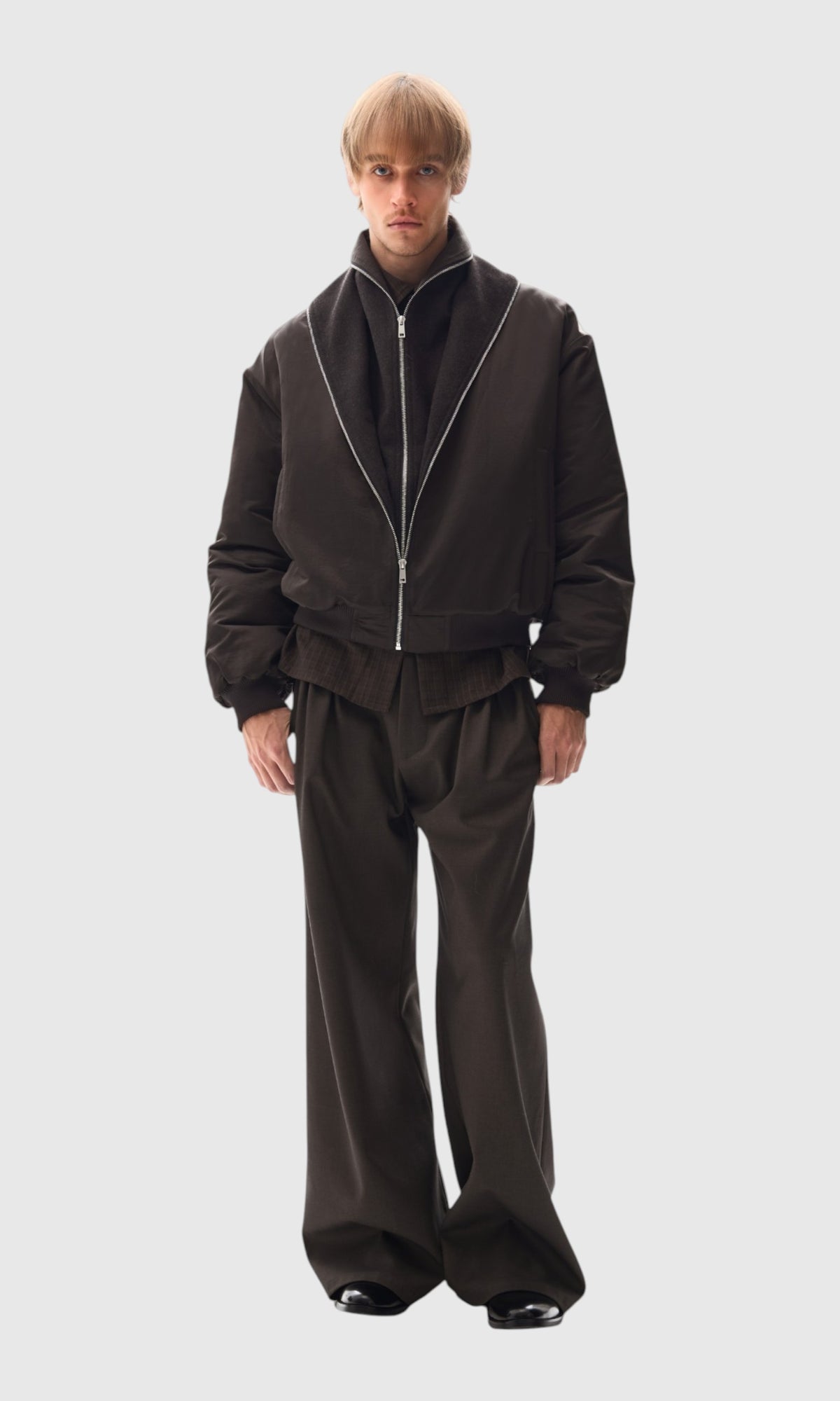 Slight Vogue Brown Zip Bomber — product image 1