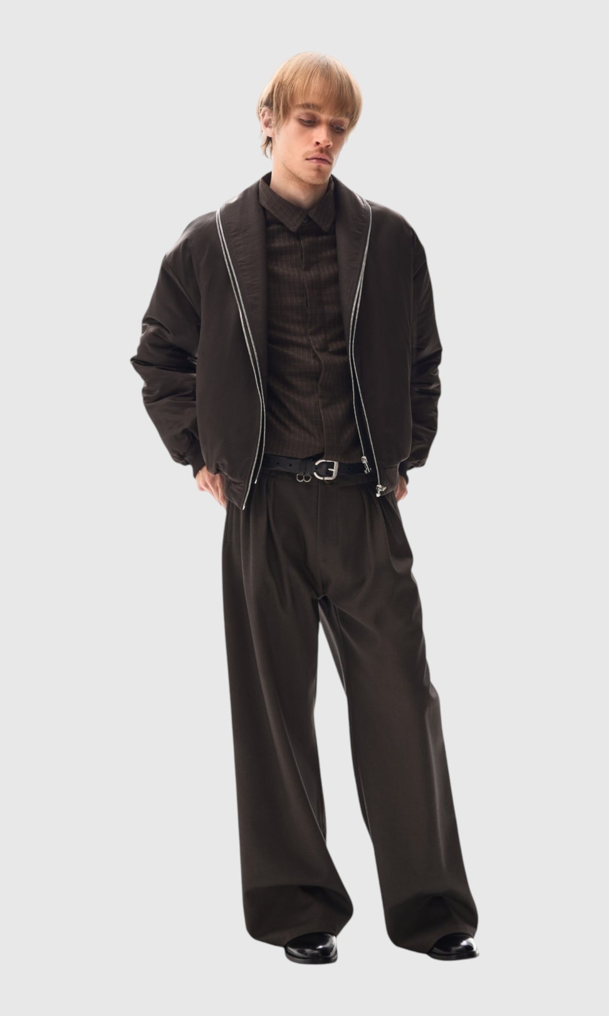 Slight Vogue Brown Zip Bomber — product image 4