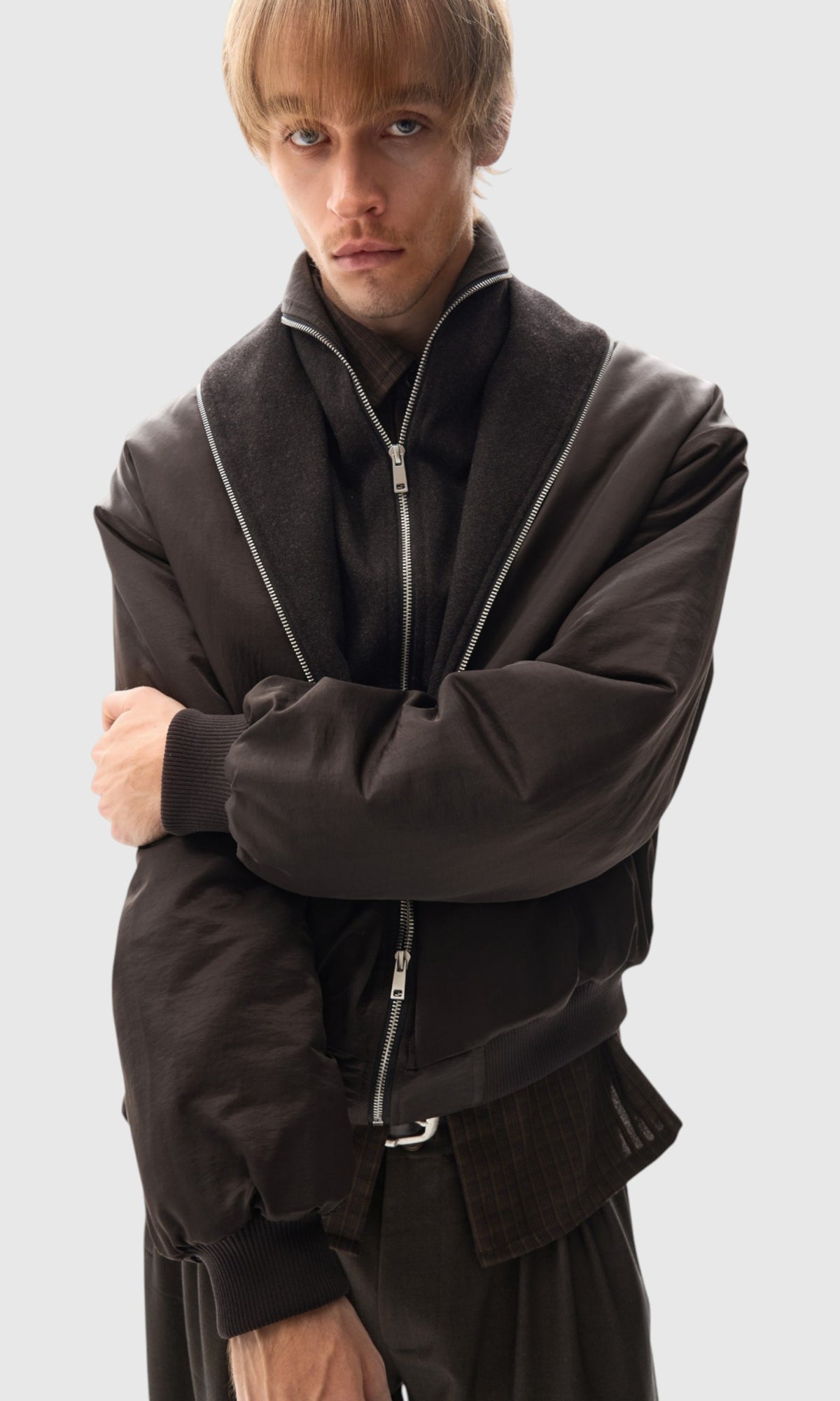 Slight Vogue Brown Zip Bomber — product image 7