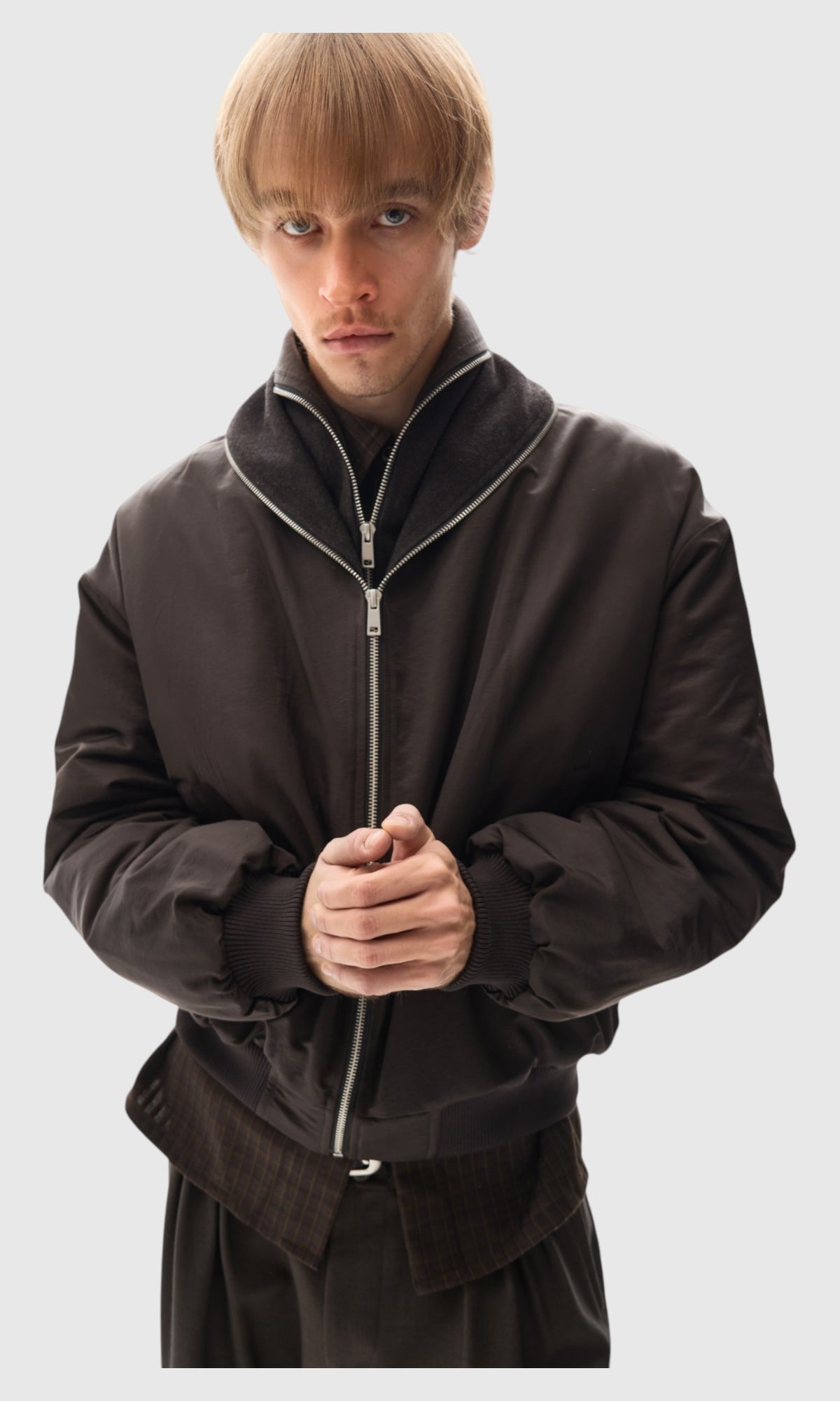 Slight Vogue Brown Zip Bomber — product image 10