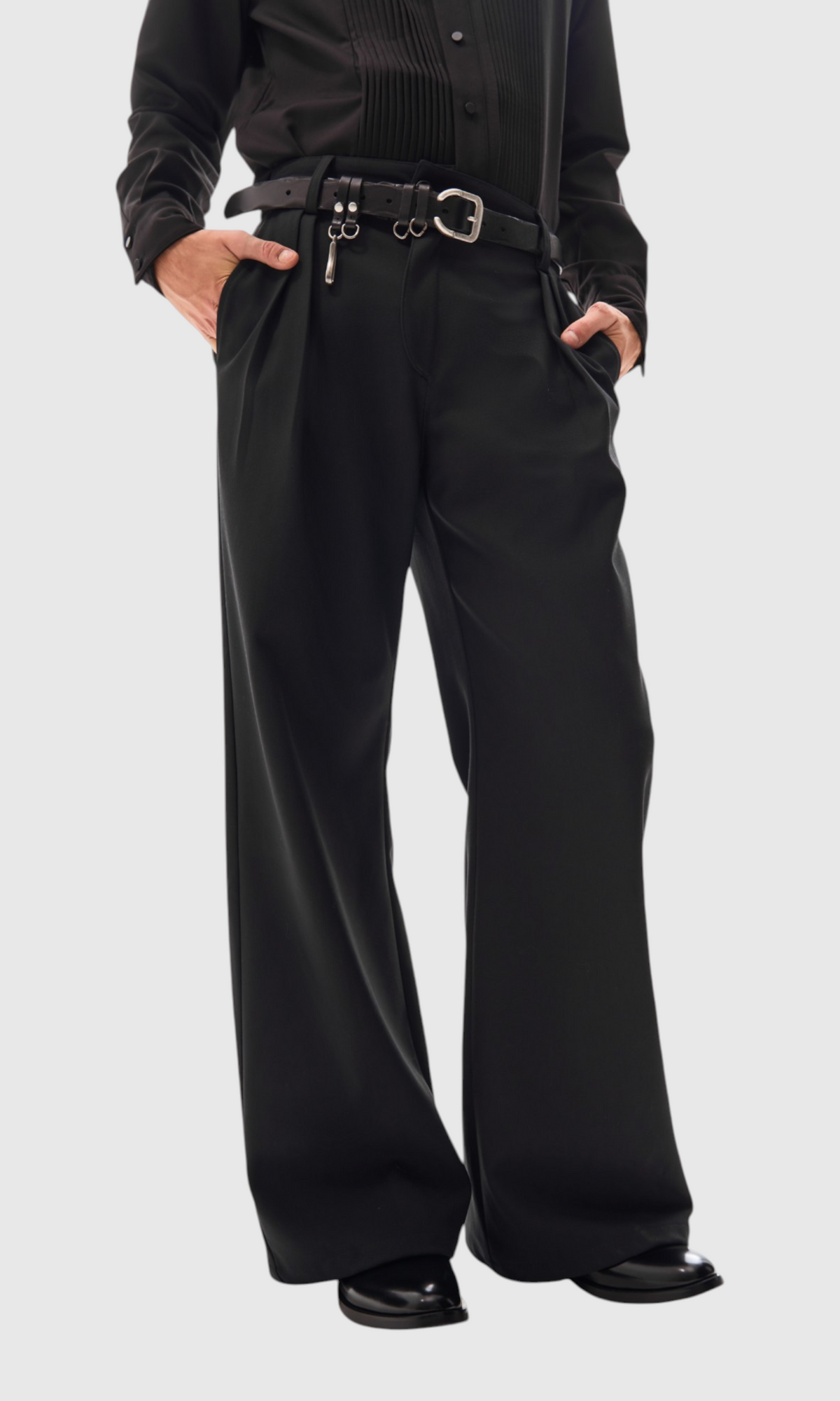 Slight Vogue Asymmetric Flare Trousers — product image 2