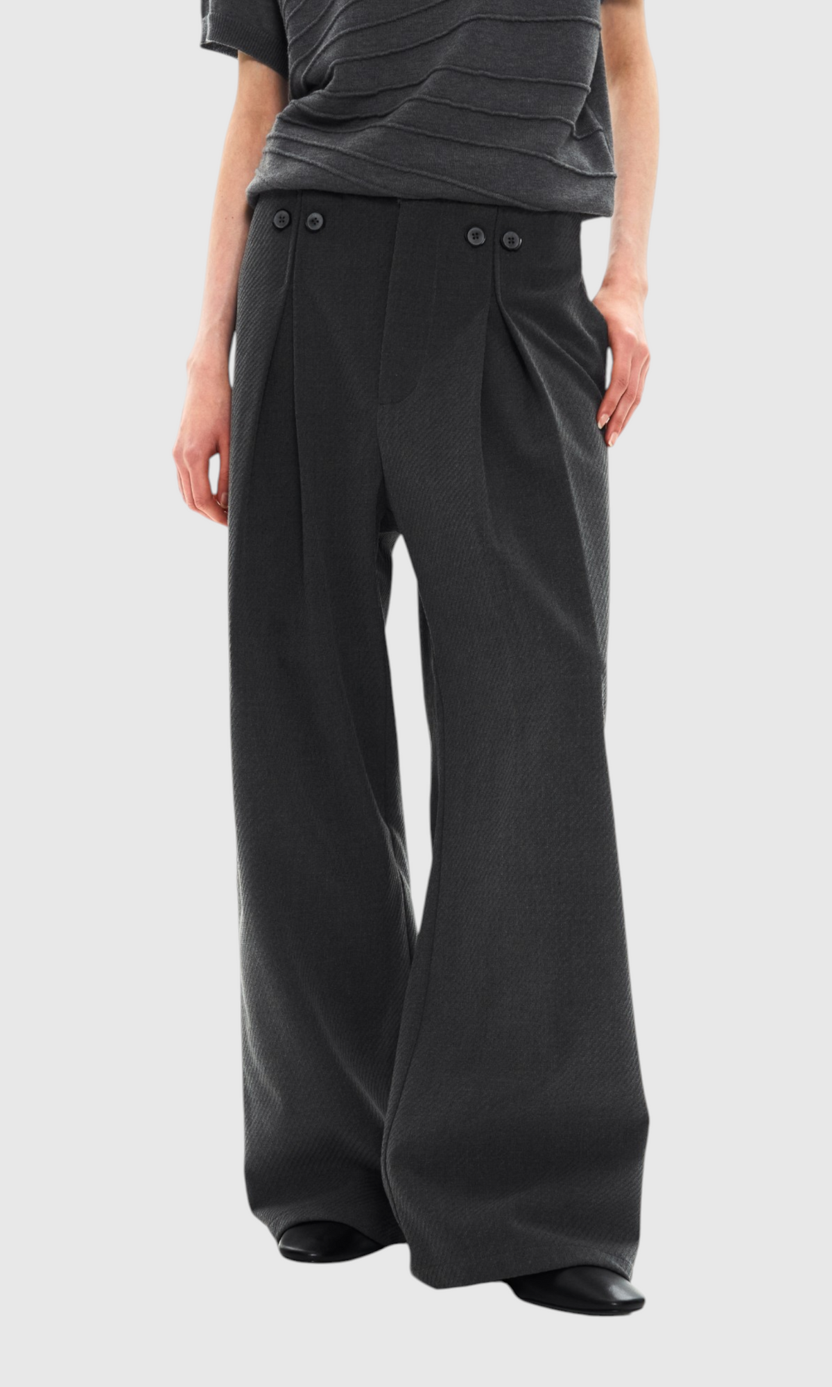 Slight Vogue Pleated Wool Trousers — product image 4