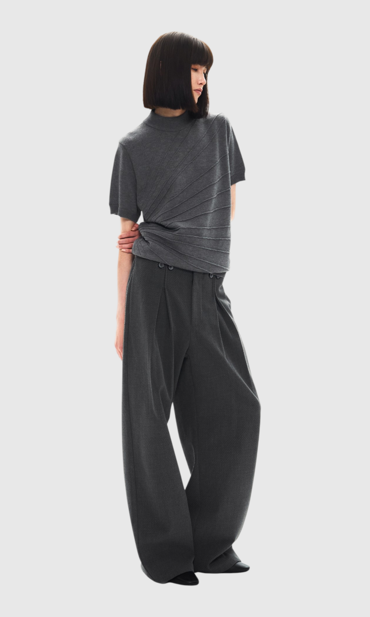 Slight Vogue Pleated Wool Trousers — product image 6