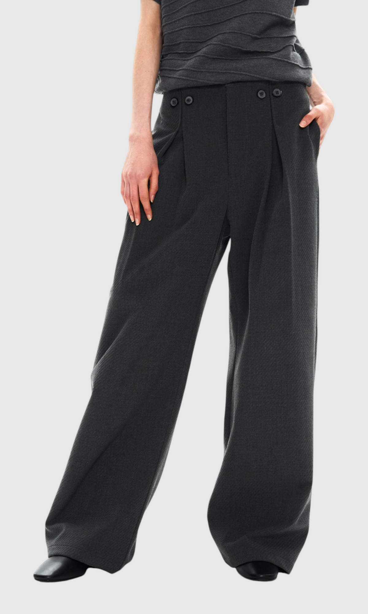 Slight Vogue Pleated Wool Trousers — product image 8