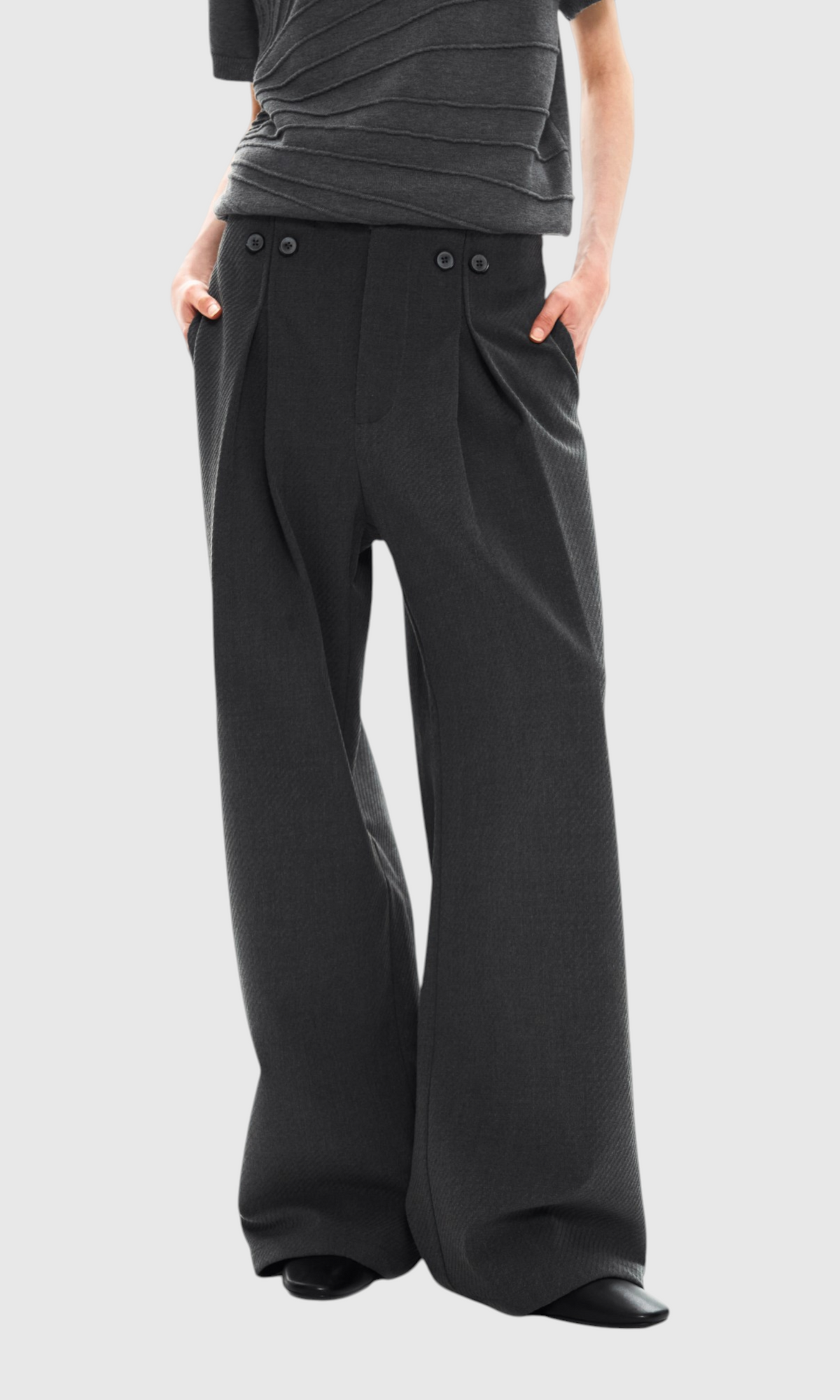 Slight Vogue Pleated Wool Trousers — product image 9