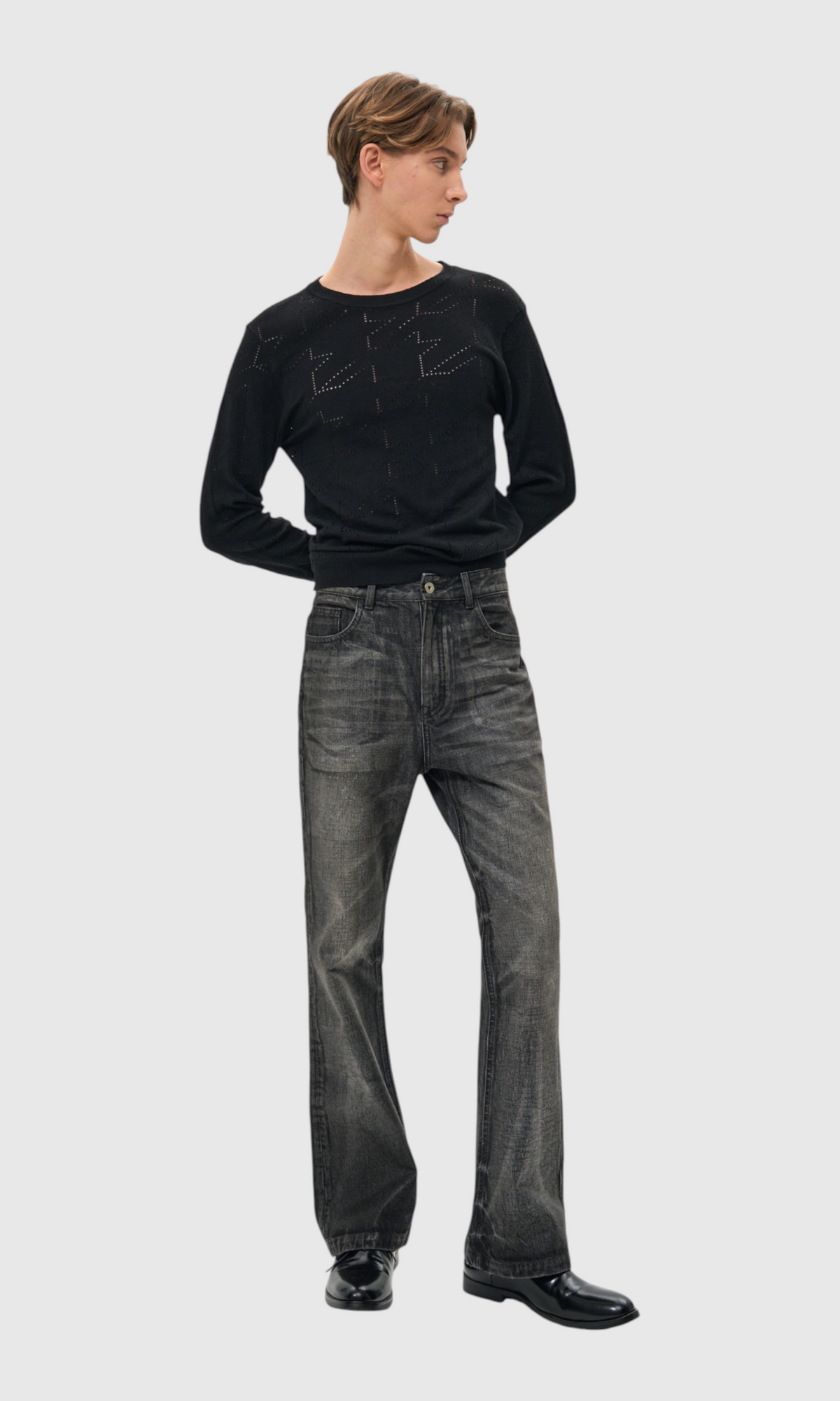 Slight Vogue Waxed Flare Jeans — product image 8