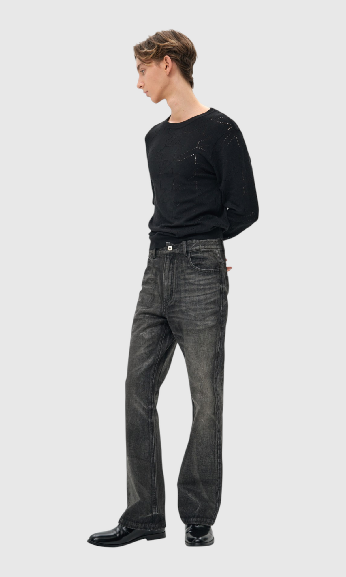 Slight Vogue Waxed Flare Jeans — product image 9