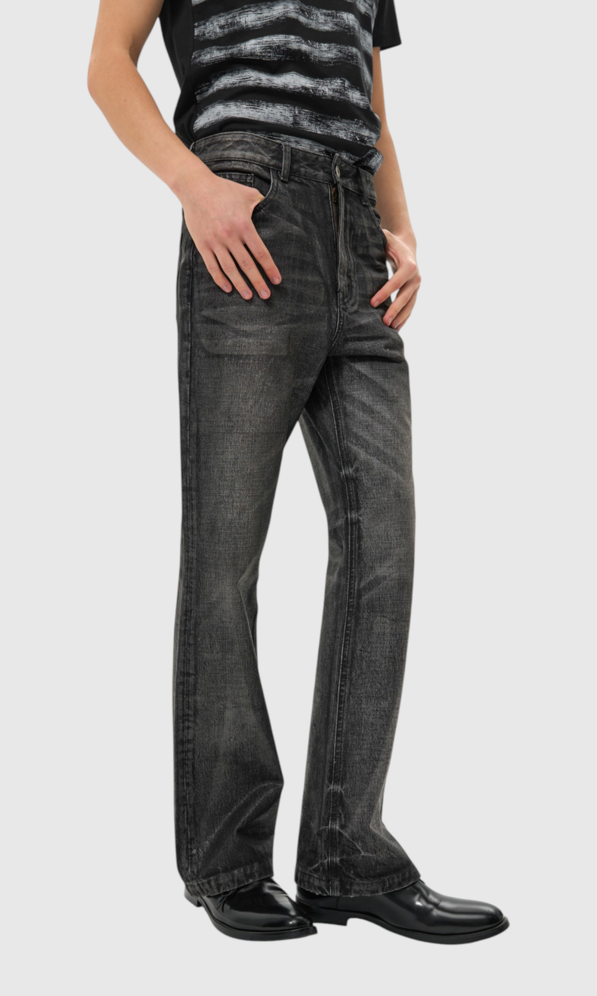 Slight Vogue Waxed Flare Jeans — product image 10