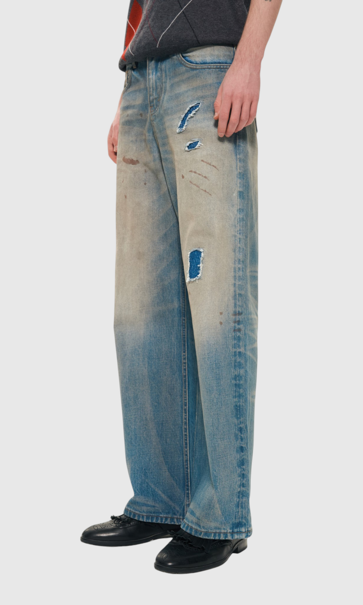 Slight Vogue Distressed Straight Jeans — product image 5