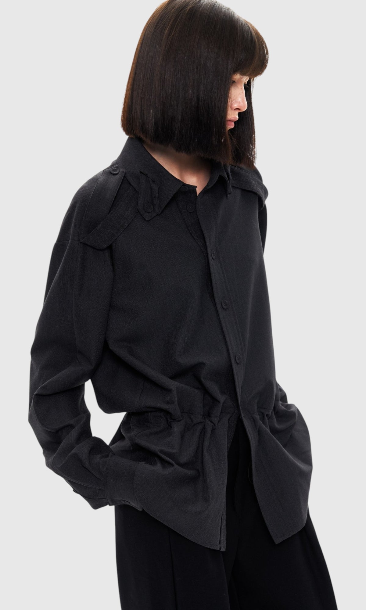 Slight Vogue Epaulette Wool Shirt — product image 7