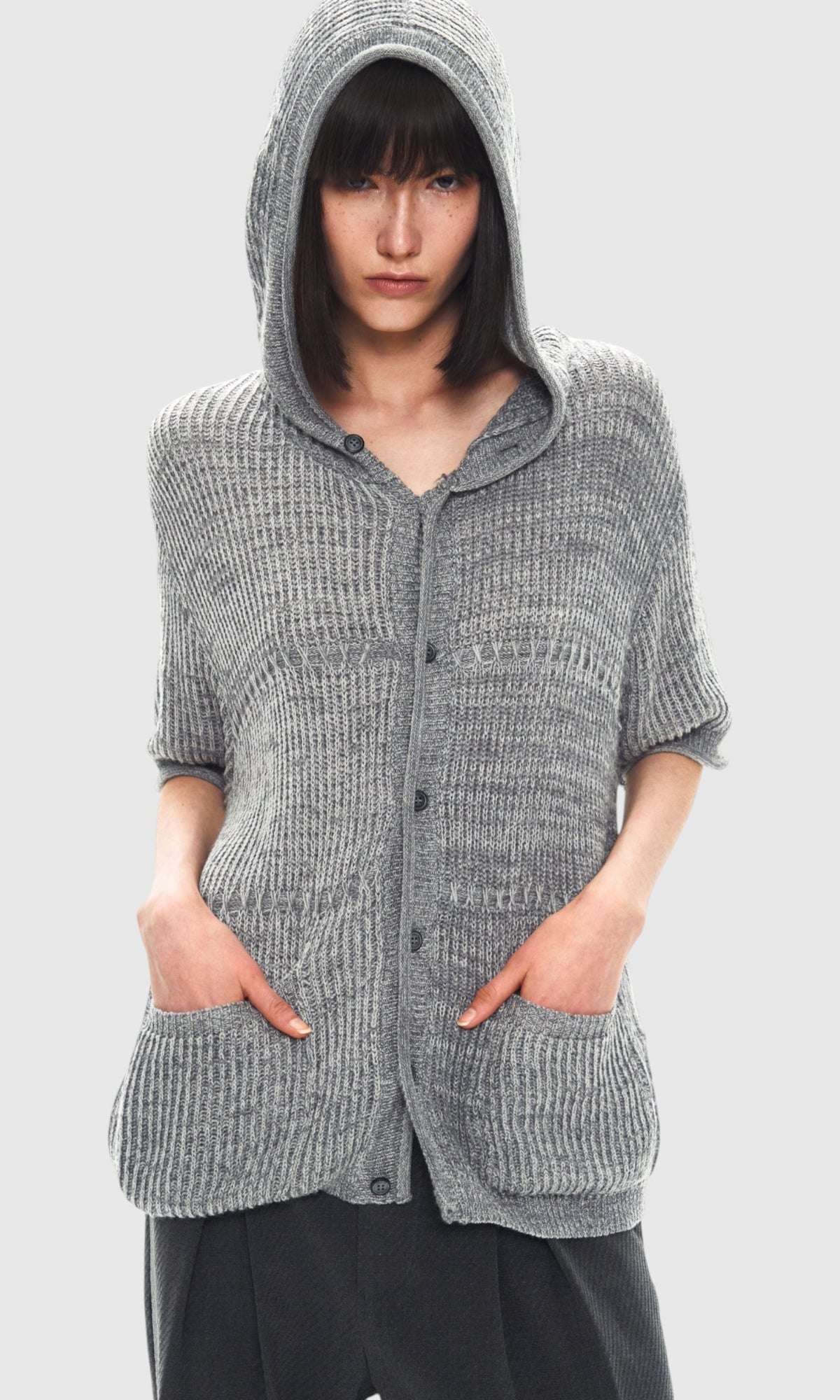 Slight Vogue Jacquard Hooded Cardigan — product image 4