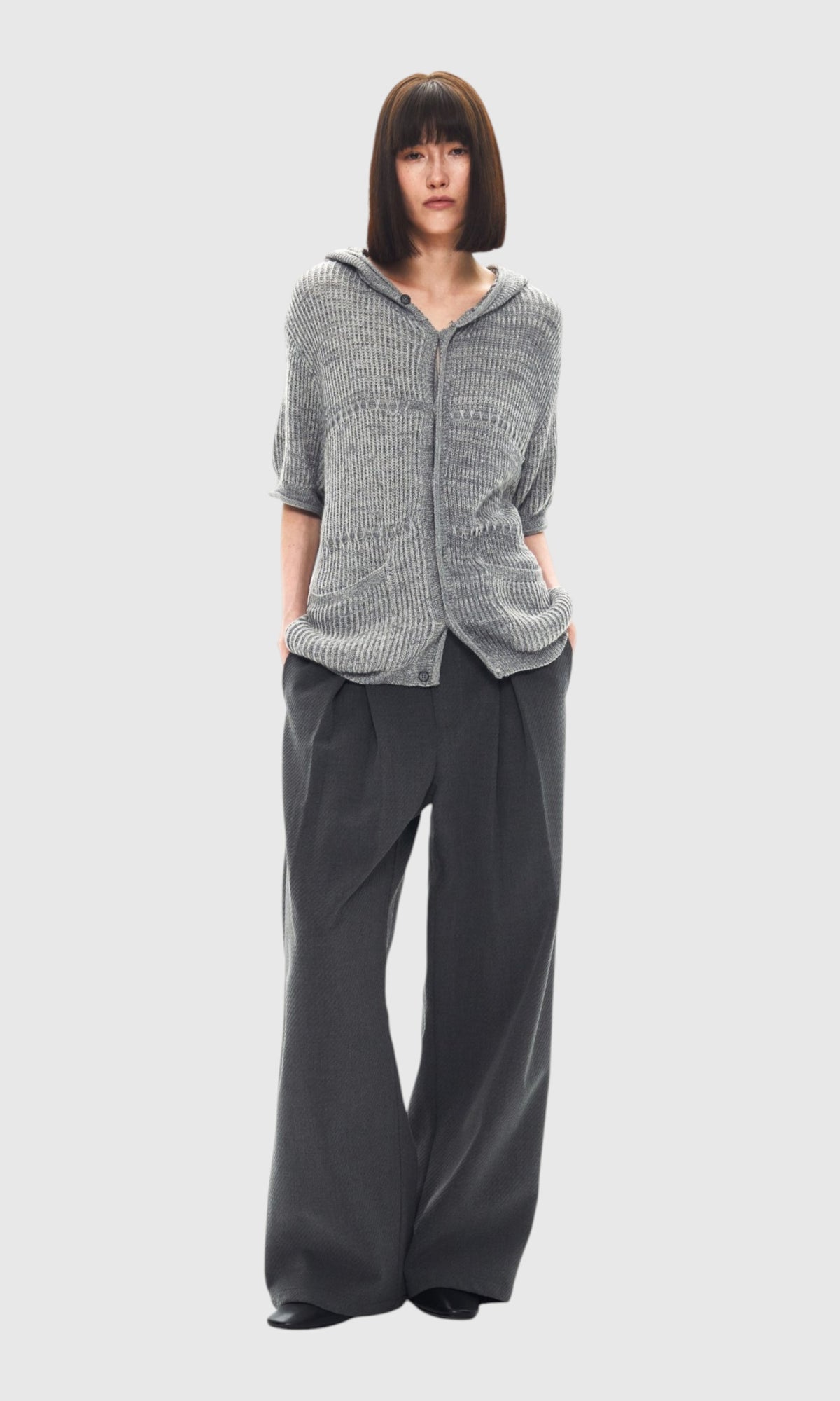 Slight Vogue Jacquard Hooded Cardigan — product image 1
