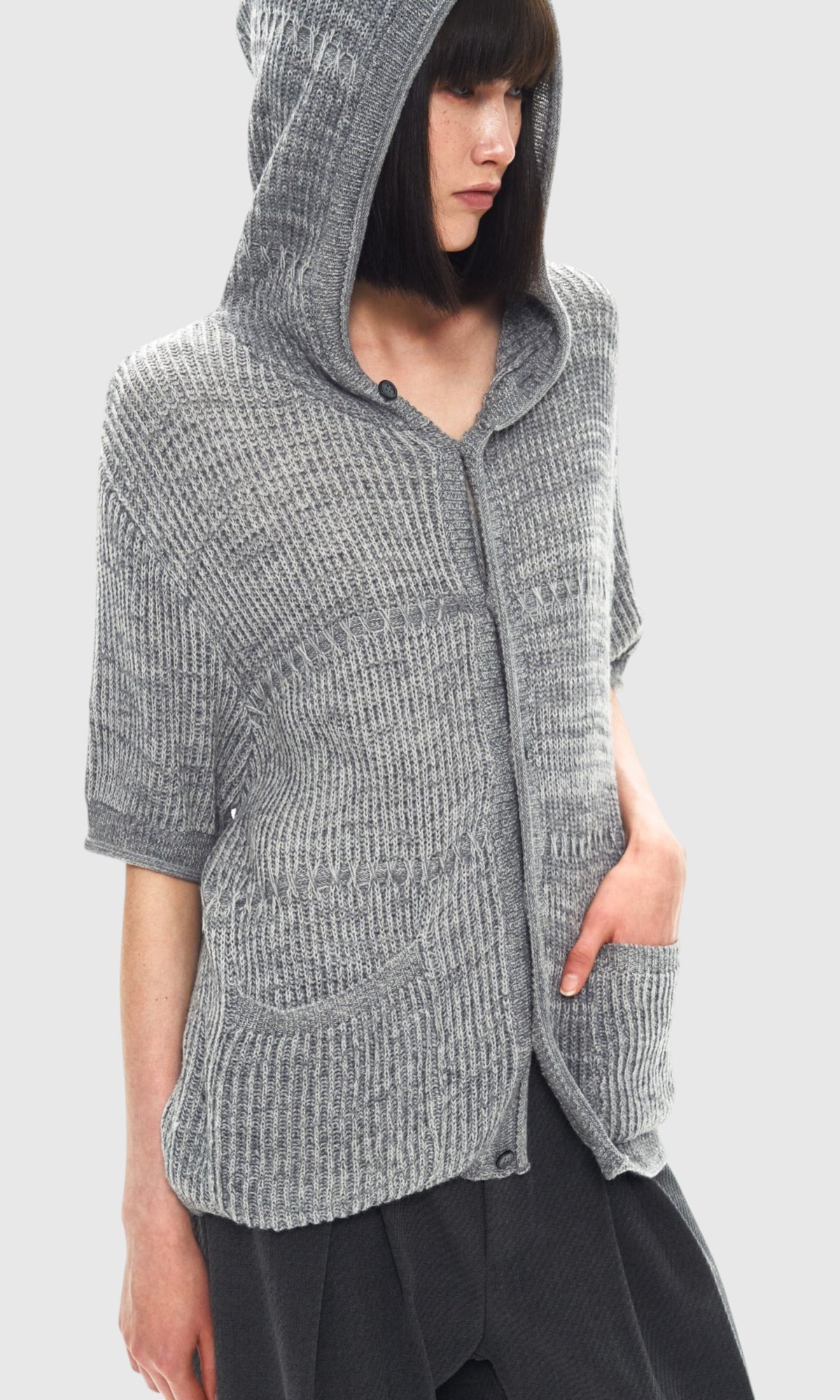 Slight Vogue Jacquard Hooded Cardigan — product image 5