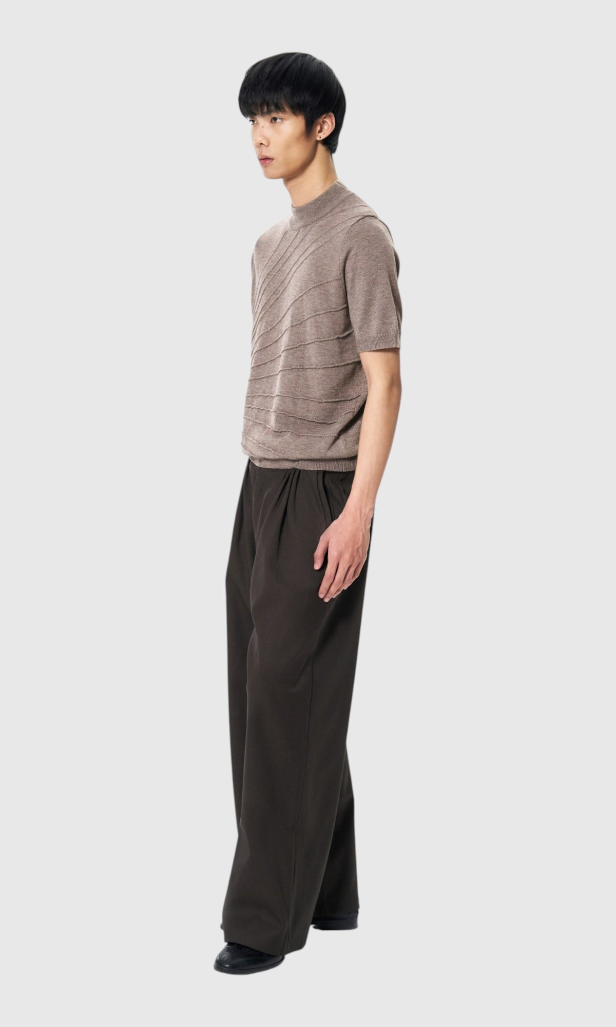 Slight Vogue Diagonal Seam Knit Tee — product image 5