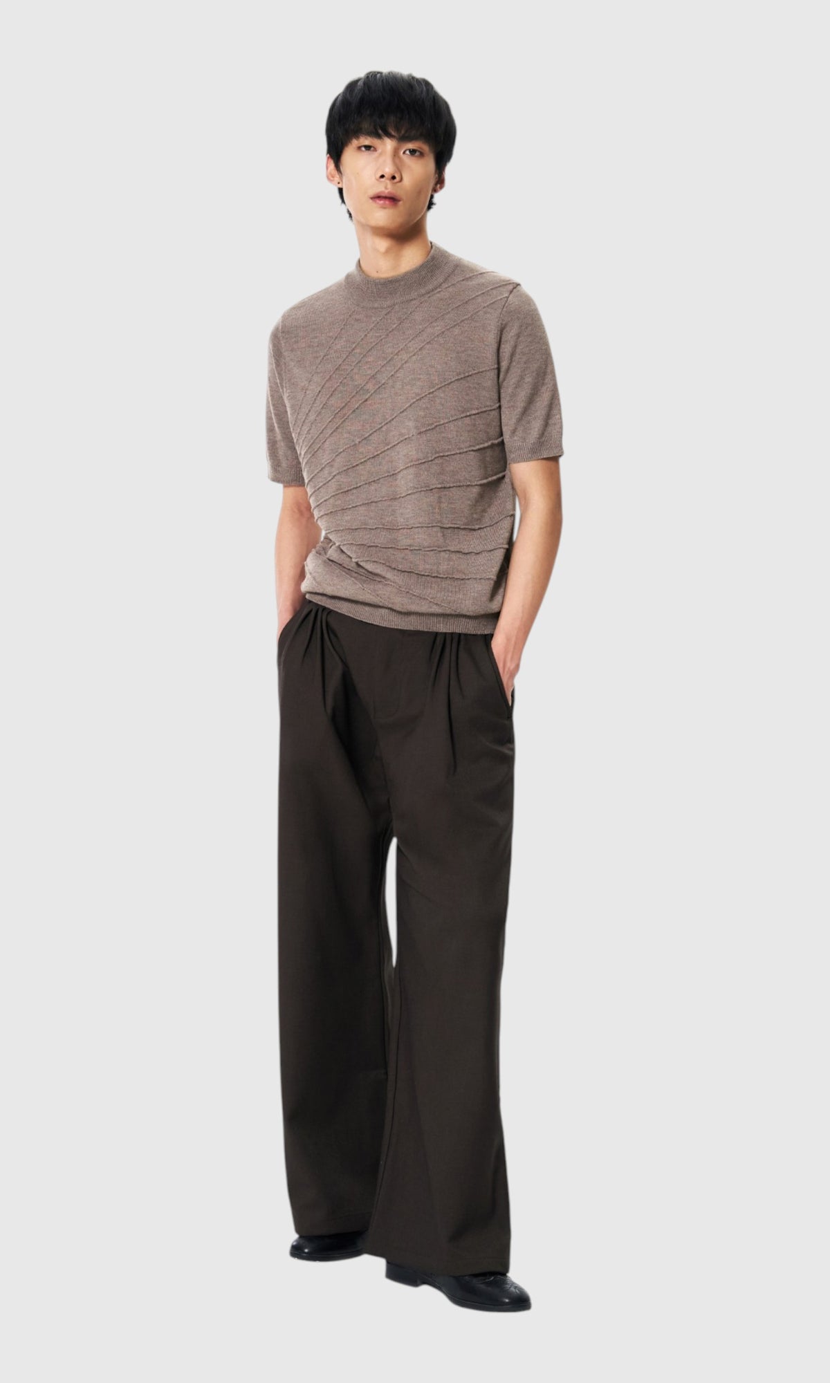 Slight Vogue Diagonal Seam Knit Tee — product image 6
