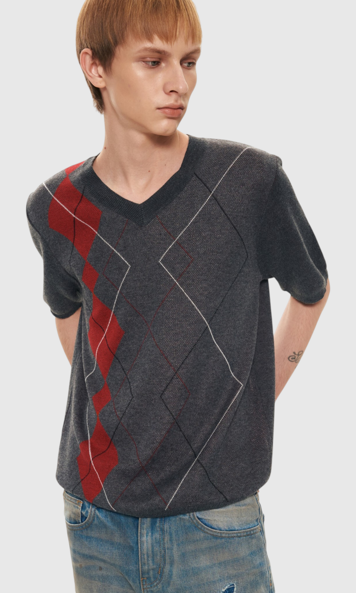 Slight Vogue Argyle Knit Tee — product image 2