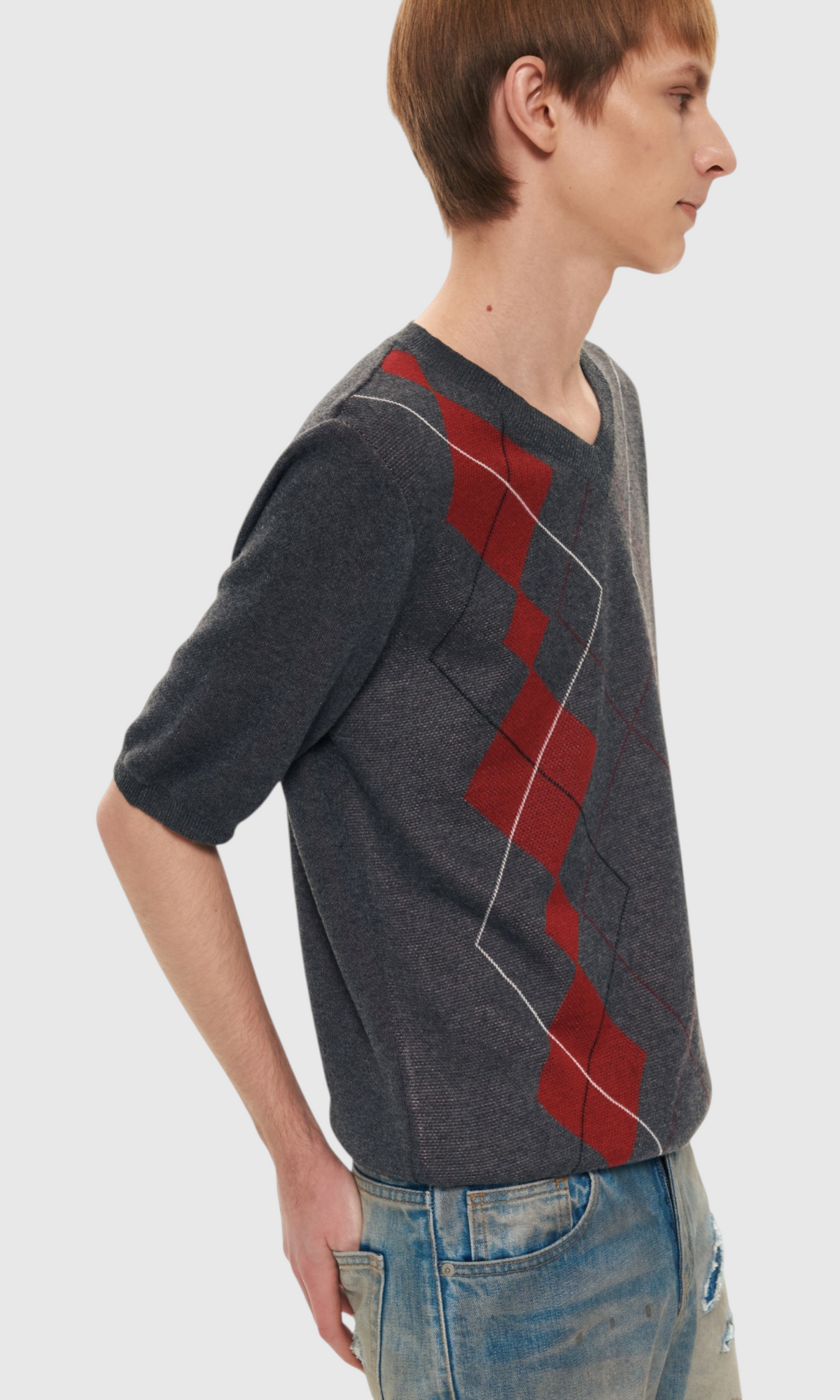 Slight Vogue Argyle Knit Tee — product image 3