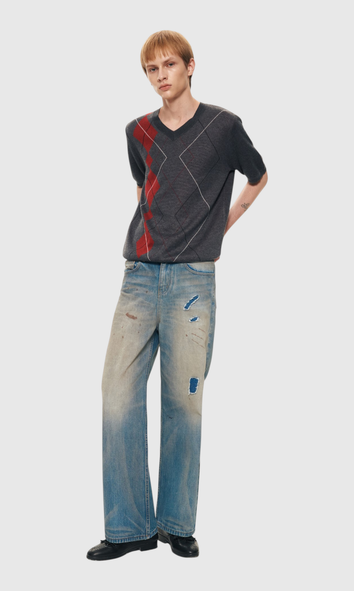 Slight Vogue Argyle Knit Tee — product image 7