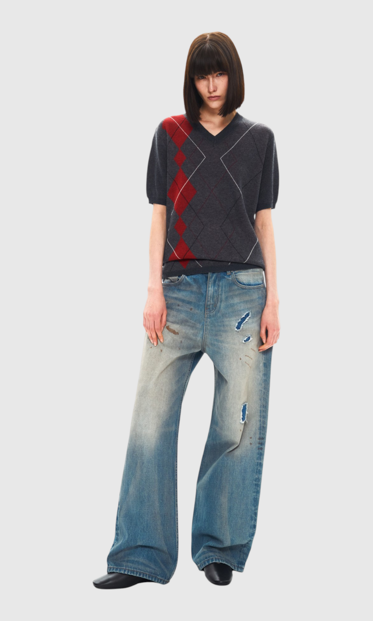 Slight Vogue Argyle Knit Tee — product image 8