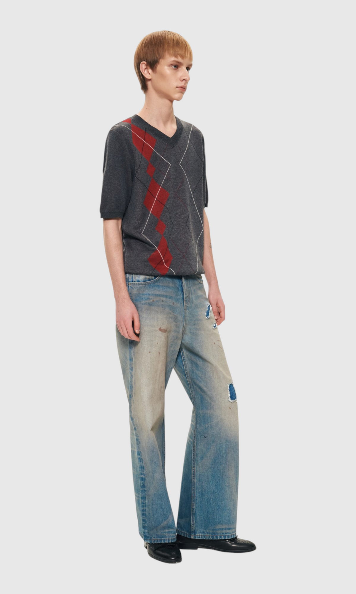 Slight Vogue Argyle Knit Tee — product image 10