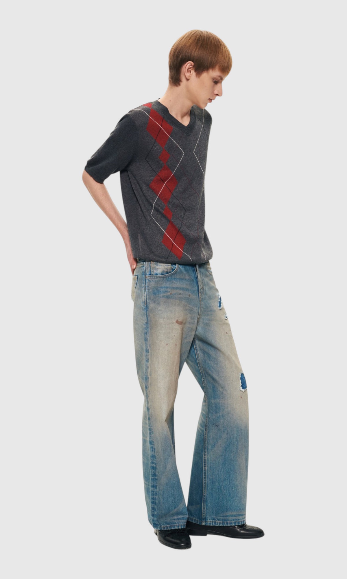 Slight Vogue Argyle Knit Tee — product image 11