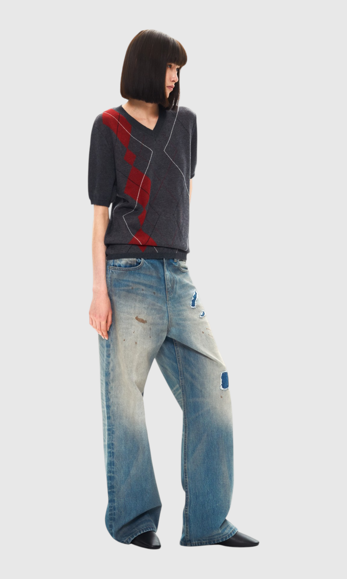 Slight Vogue Argyle Knit Tee — product image 12