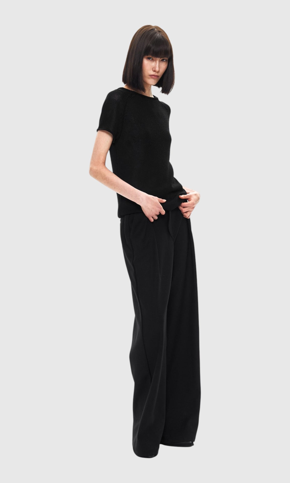Slight Vogue Raw-Edge Knit Tee — product image 2